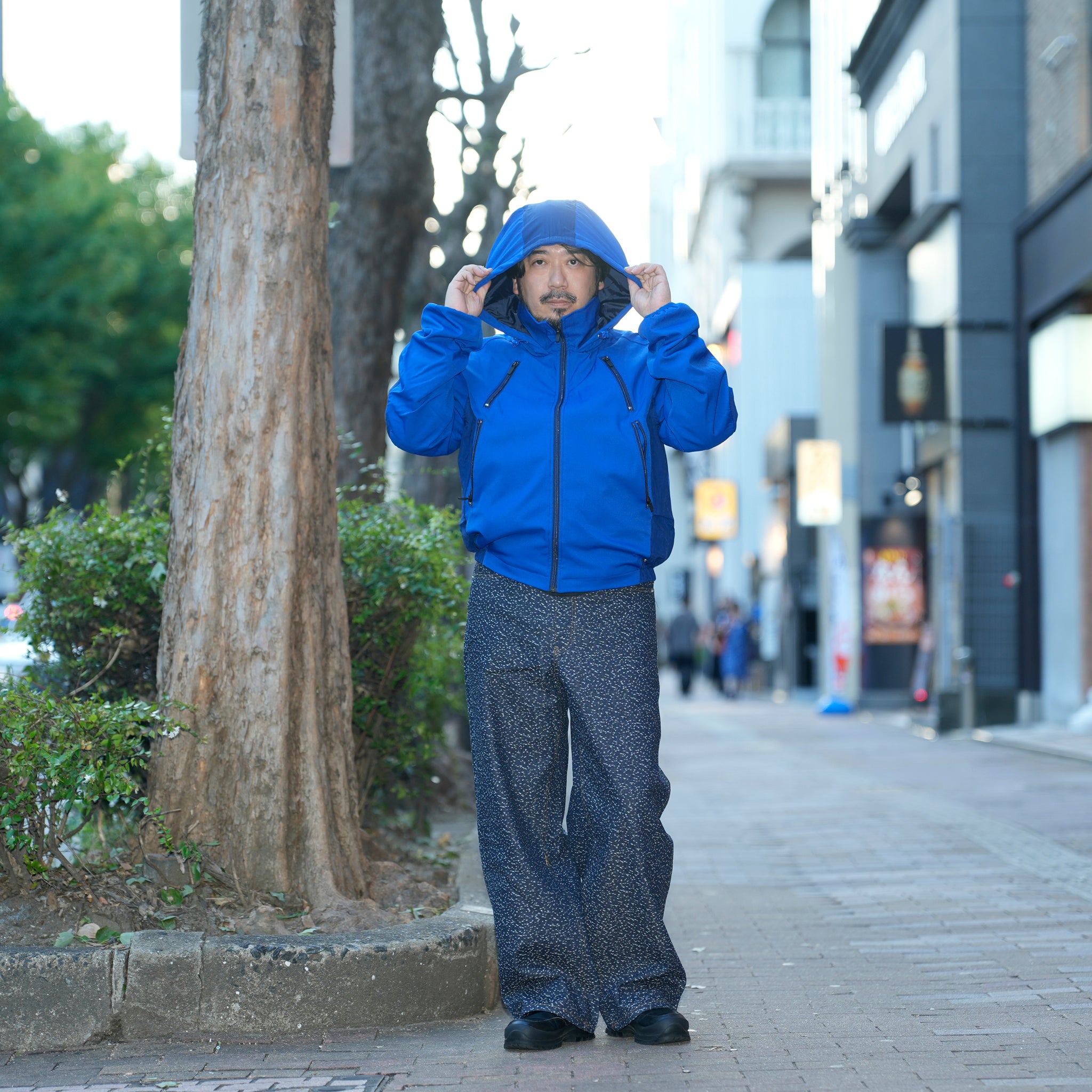 Curvy padded jacket | Color_Blue | No_pla25awj12-2_blue【PLATEAU STUDIO_プラトー スタジオ】