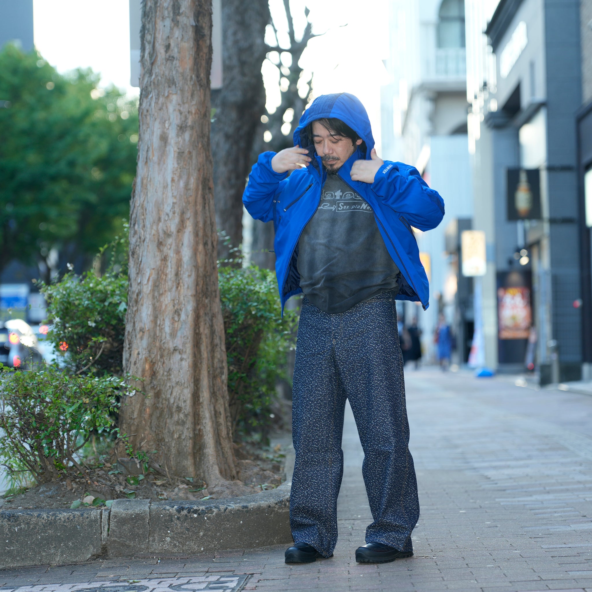 Curvy padded jacket | Color_Blue | No_pla25awj12-2_blue【PLATEAU STUDIO_プラトー スタジオ】
