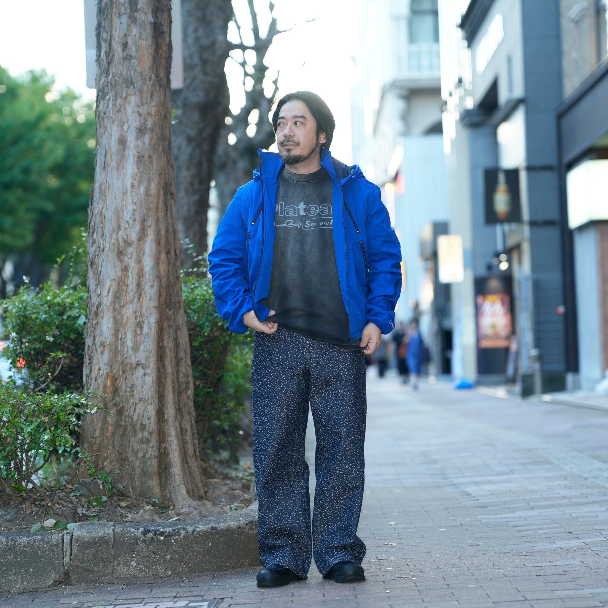 Curvy padded jacket | Color_Blue | No_pla25awj12-2_blue【PLATEAU STUDIO_プラトー スタジオ】