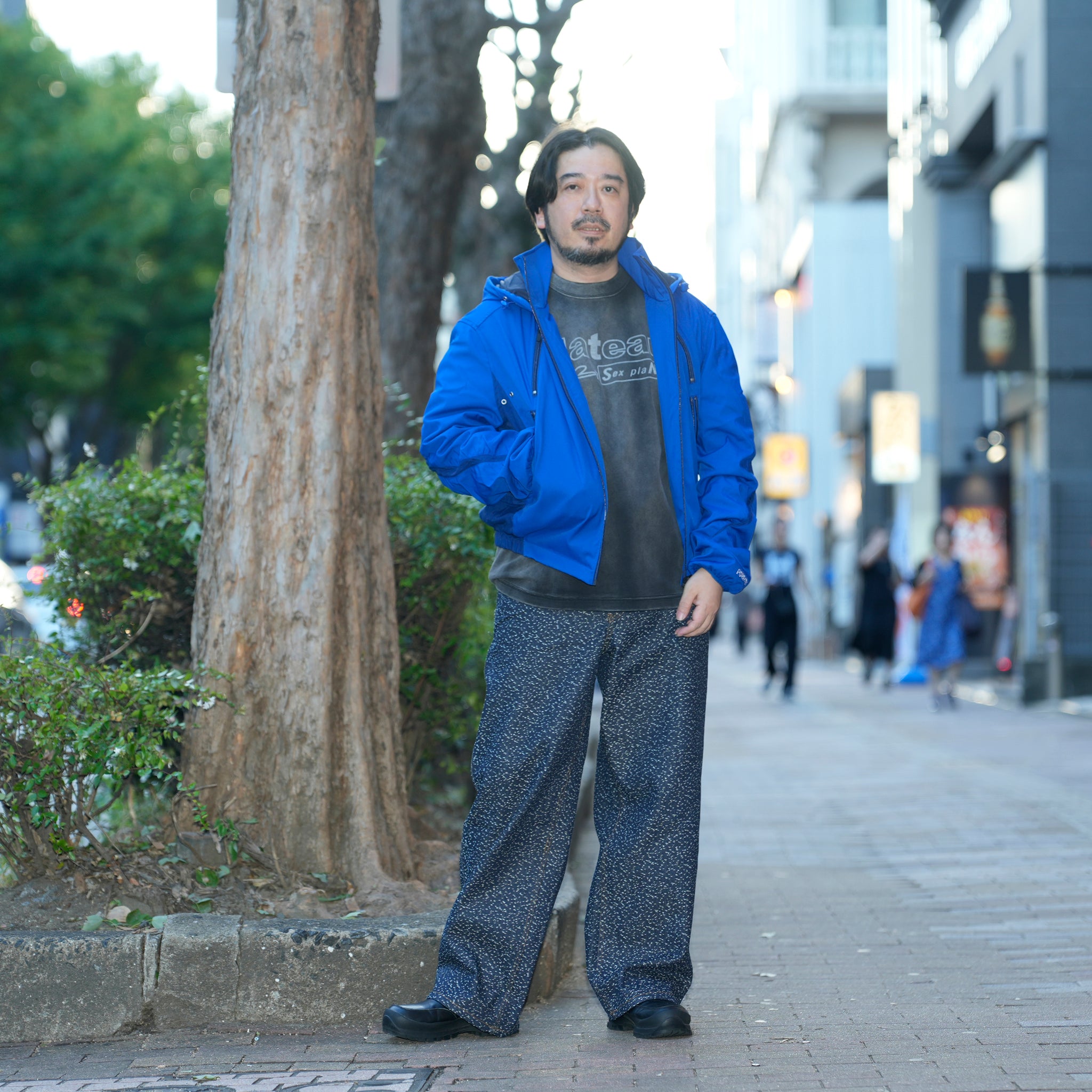 Curvy padded jacket | Color_Blue | No_pla25awj12-2_blue【PLATEAU STUDIO_プラトー スタジオ】