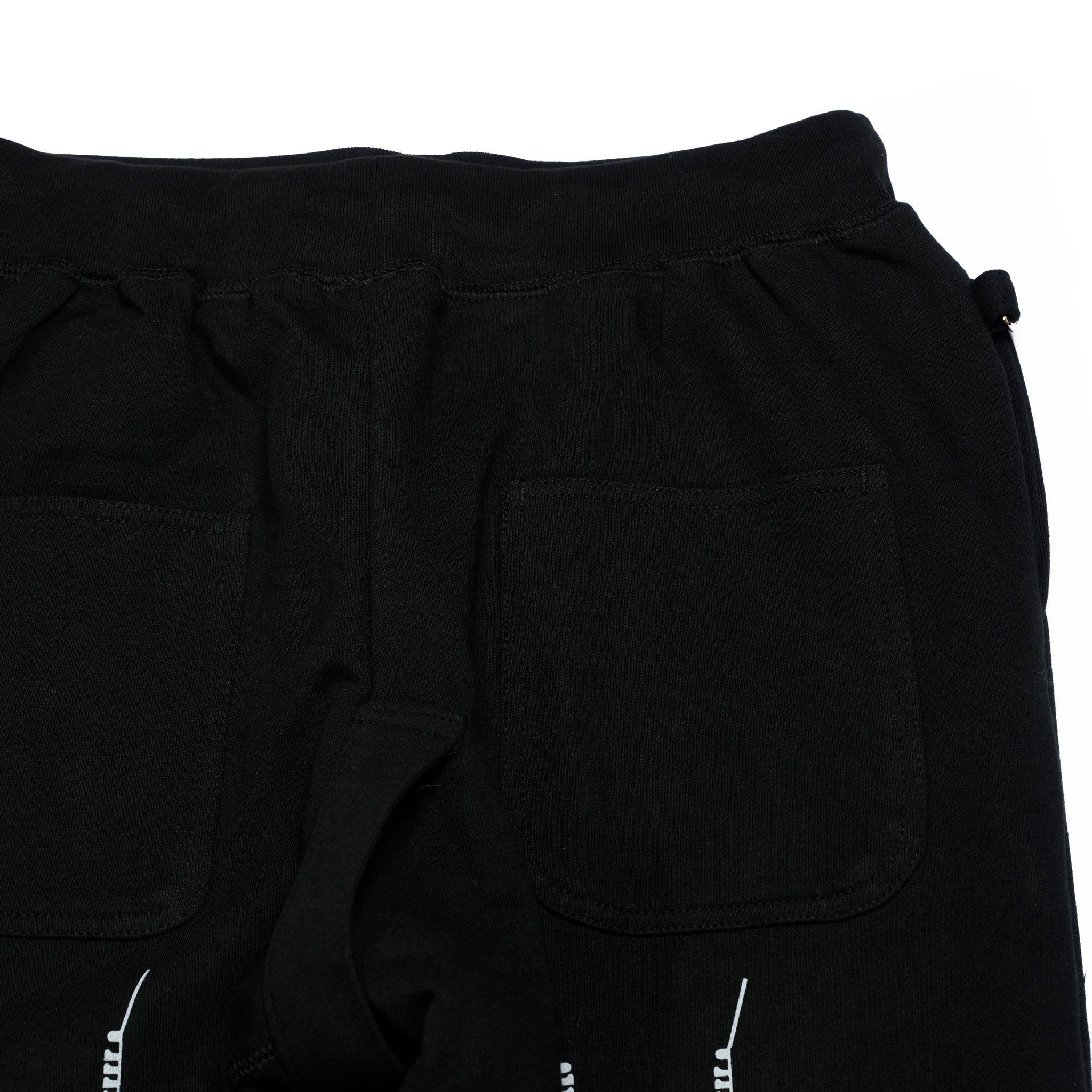 25-1-PT01_Black | BONDAGE SWEAT BOTTOMS | Color:Black【ORIGINAL JOHN_オリジナルジョン】