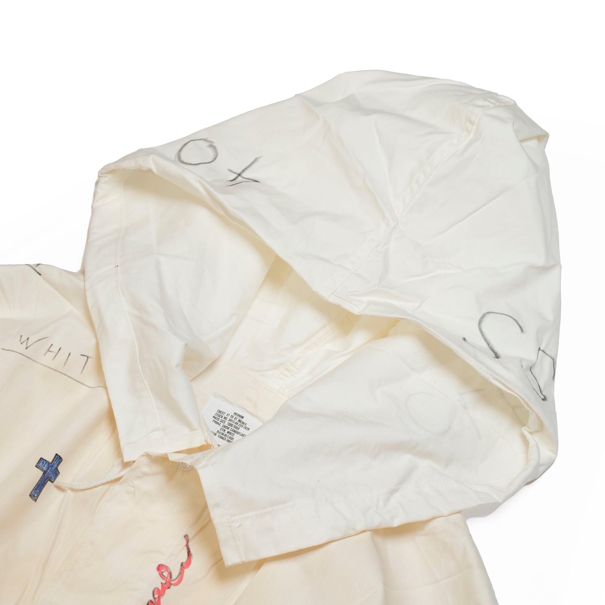 tl25s005_White | memorial snow parker | Color:White【THRIFTY LOOK_スリフティールック】