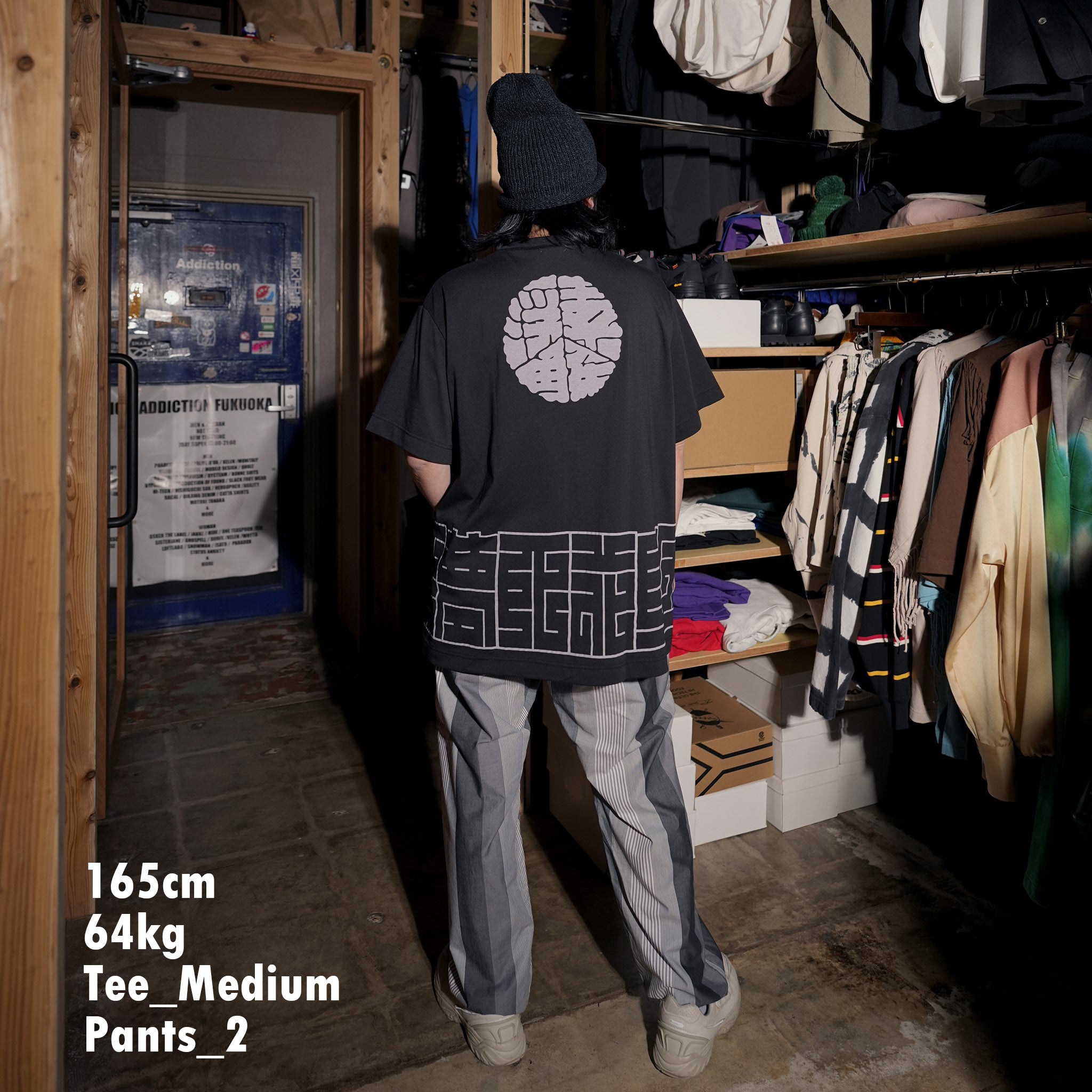 SF24SS-15B | Happi Tee | Color:Black【STOF_ストフ】【archive】