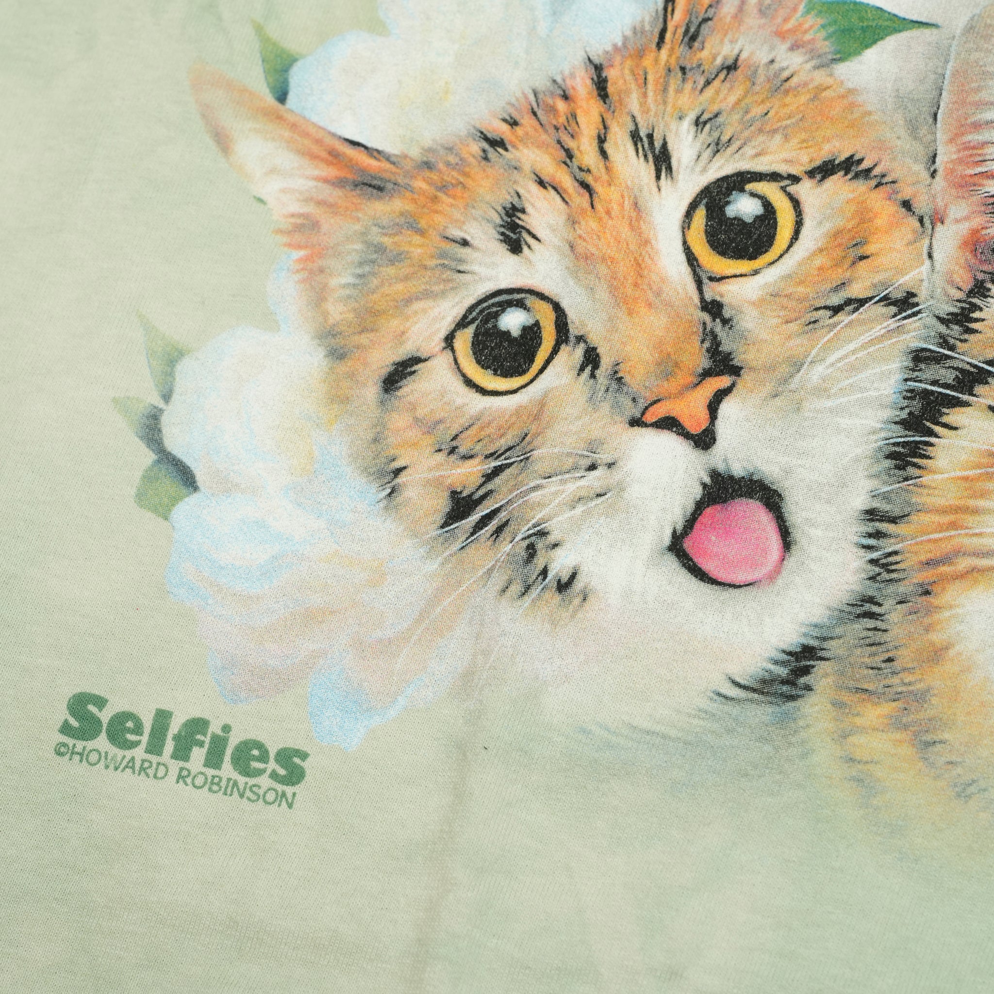 Tie-Dye Kitten Selfie Pet TEE  | Color:Cat Green | 104988【THE MOUNTAIN】【LIQUID BLUE】【ネコポス選択可能】