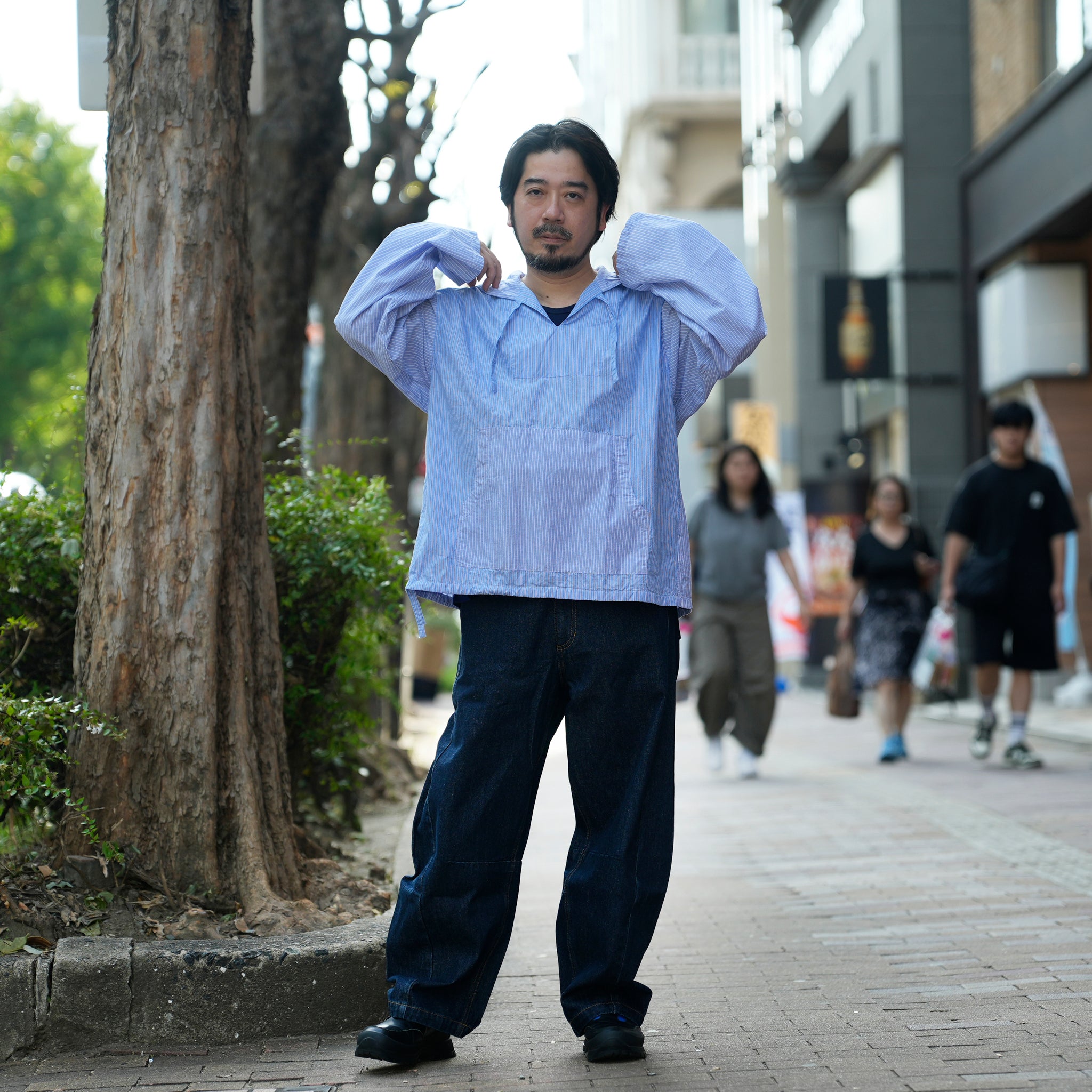 SHIRT PARKA- CRAZY STRIPE(BLUE) | Color_Blue | No_SHPK-01【CATTA_カッタ】
