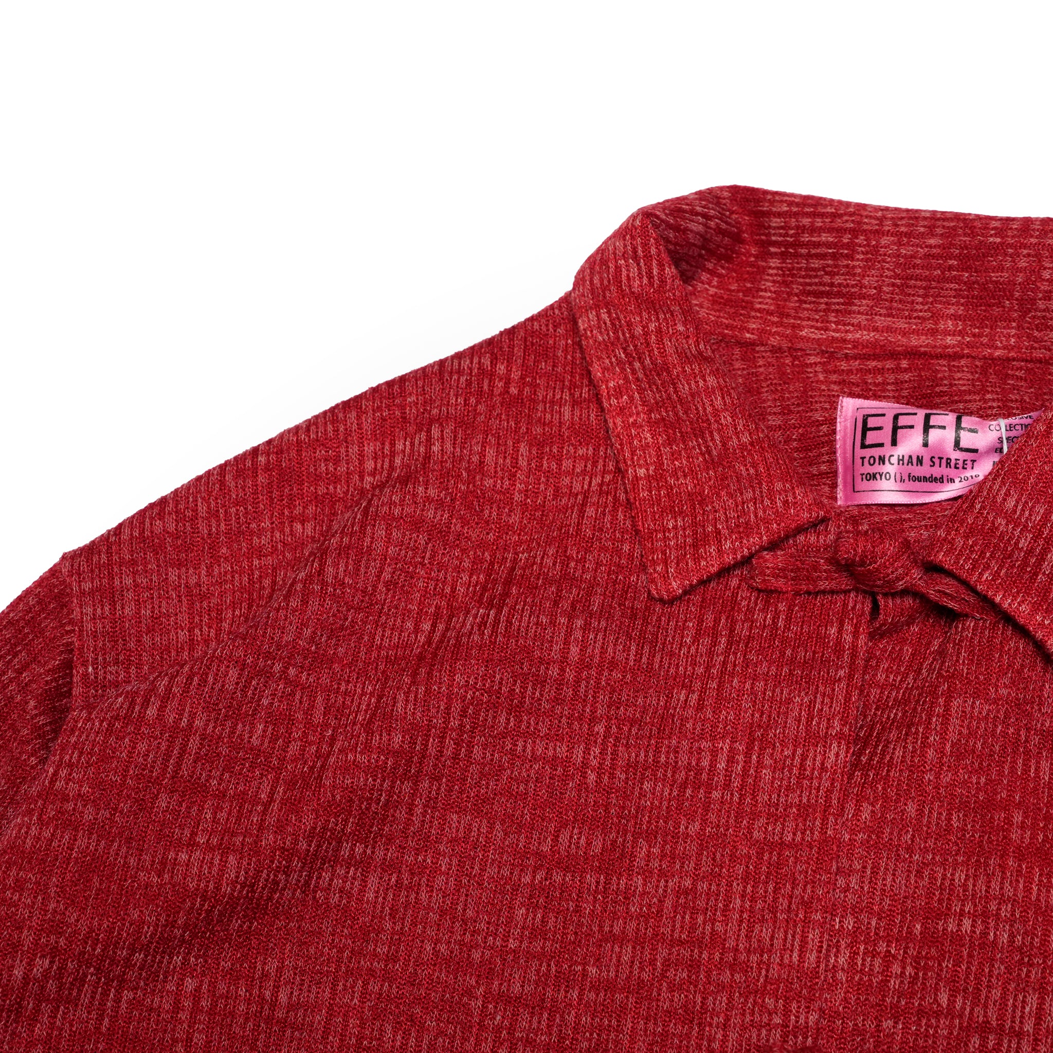 efmm-18_Red | China Knit Shirts | Color:Red【EFFECTEN_エフェクテン】【archive】