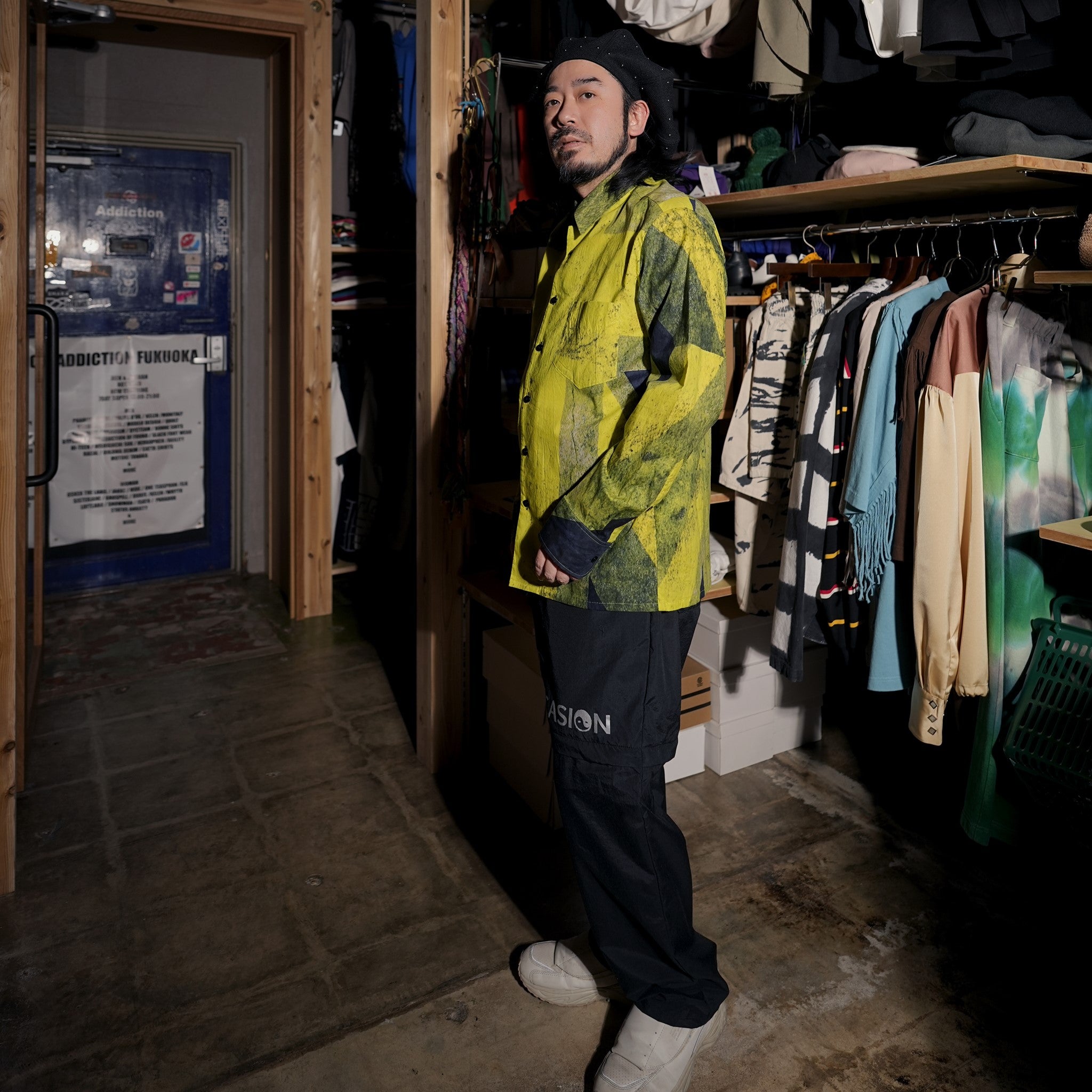 SH531 | DUSTY UNIONJACK SHIRTS TRICOLOUR | Color:Tricolour/Yellow【ORIGINAL JOHN_オリジナルジョン】
