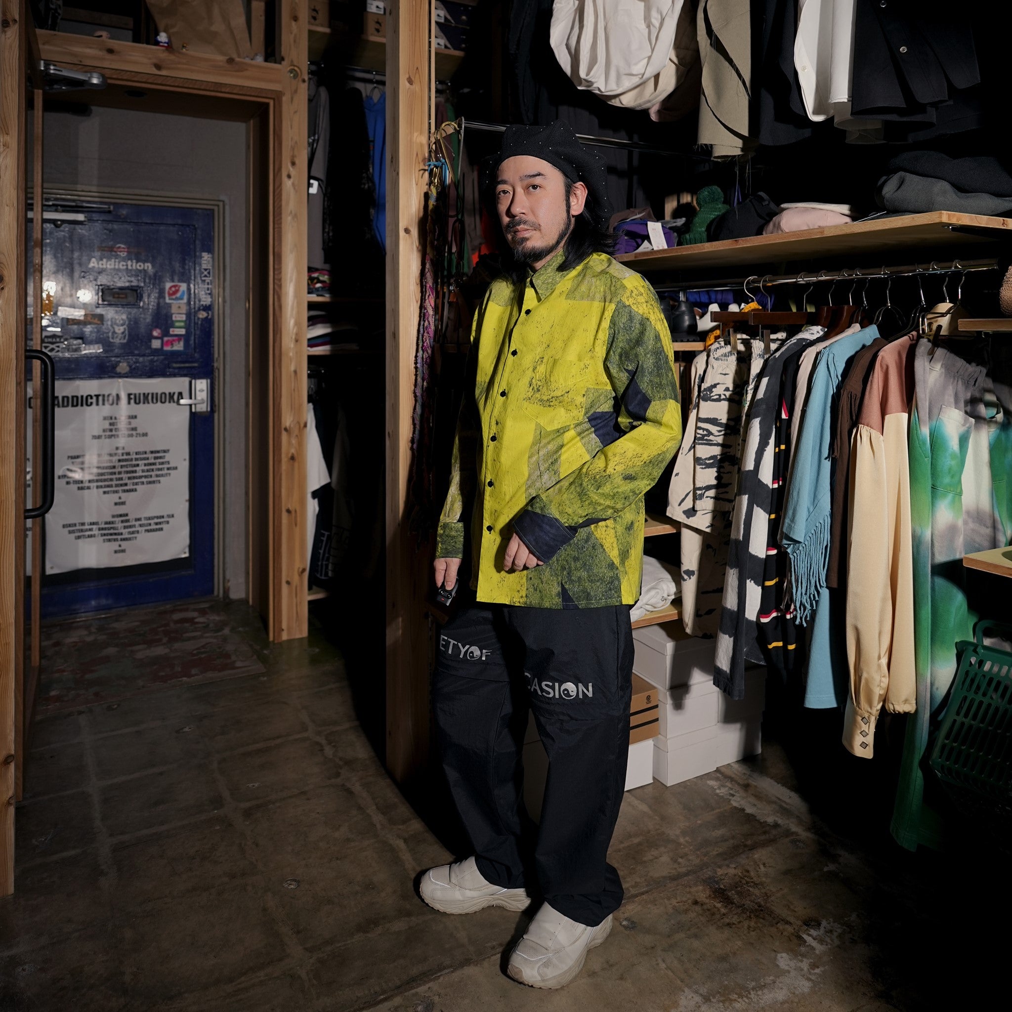 SH531 | DUSTY UNIONJACK SHIRTS TRICOLOUR | Color:Tricolour/Yellow【ORIGINAL JOHN_オリジナルジョン】