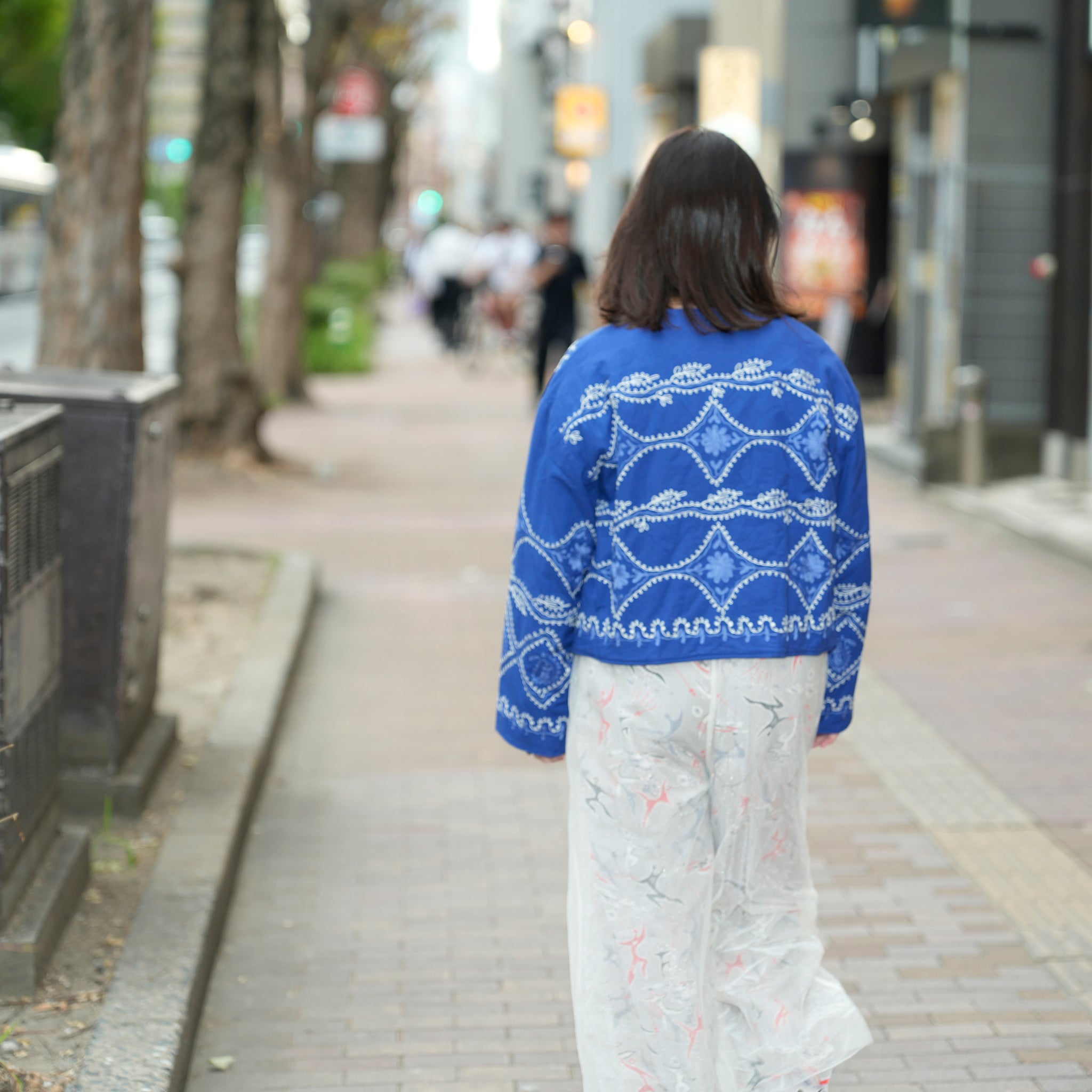 COTTON LINEN AARI EMBROIDERY | Color_Blue | No_020952sa3_blue【SARA MALLIKA_サラマリカ】