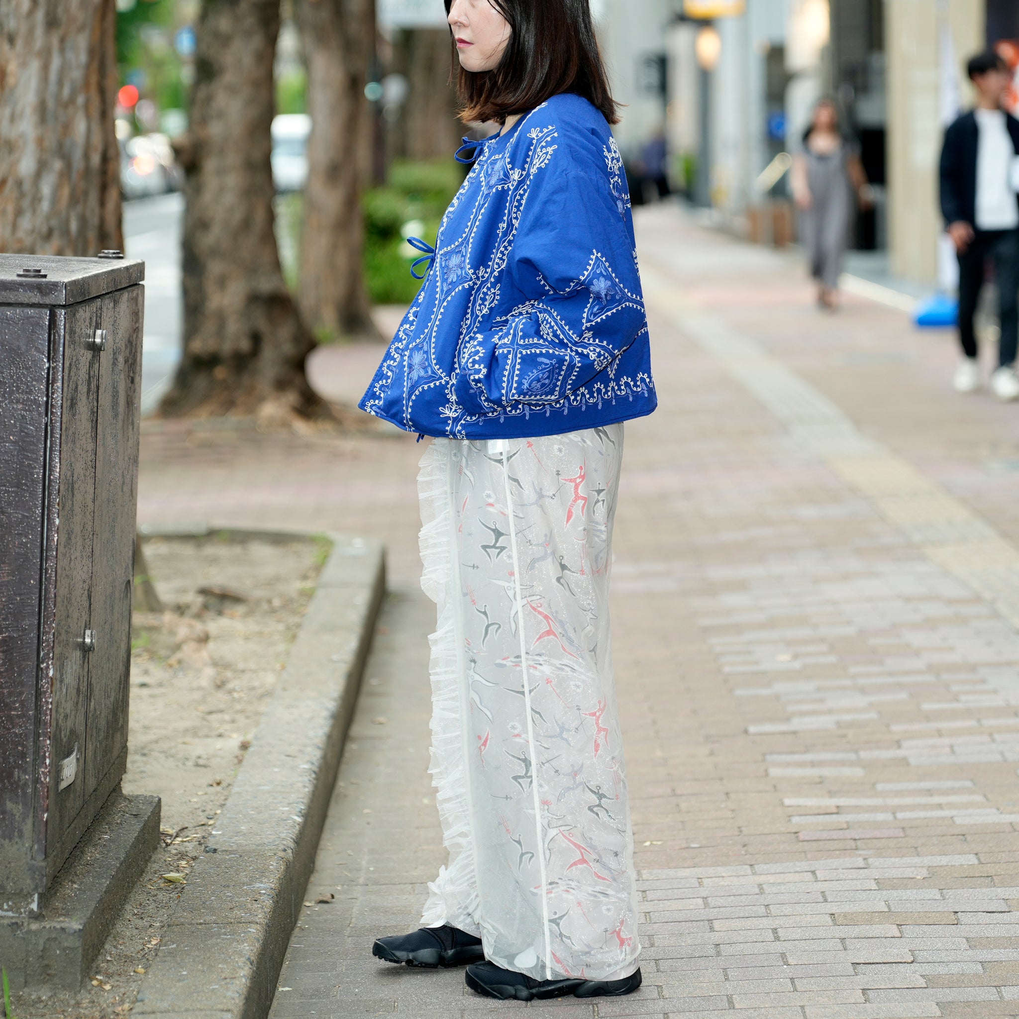 COTTON LINEN AARI EMBROIDERY | Color_Blue | No_020952sa3_blue【SARA MALLIKA_サラマリカ】