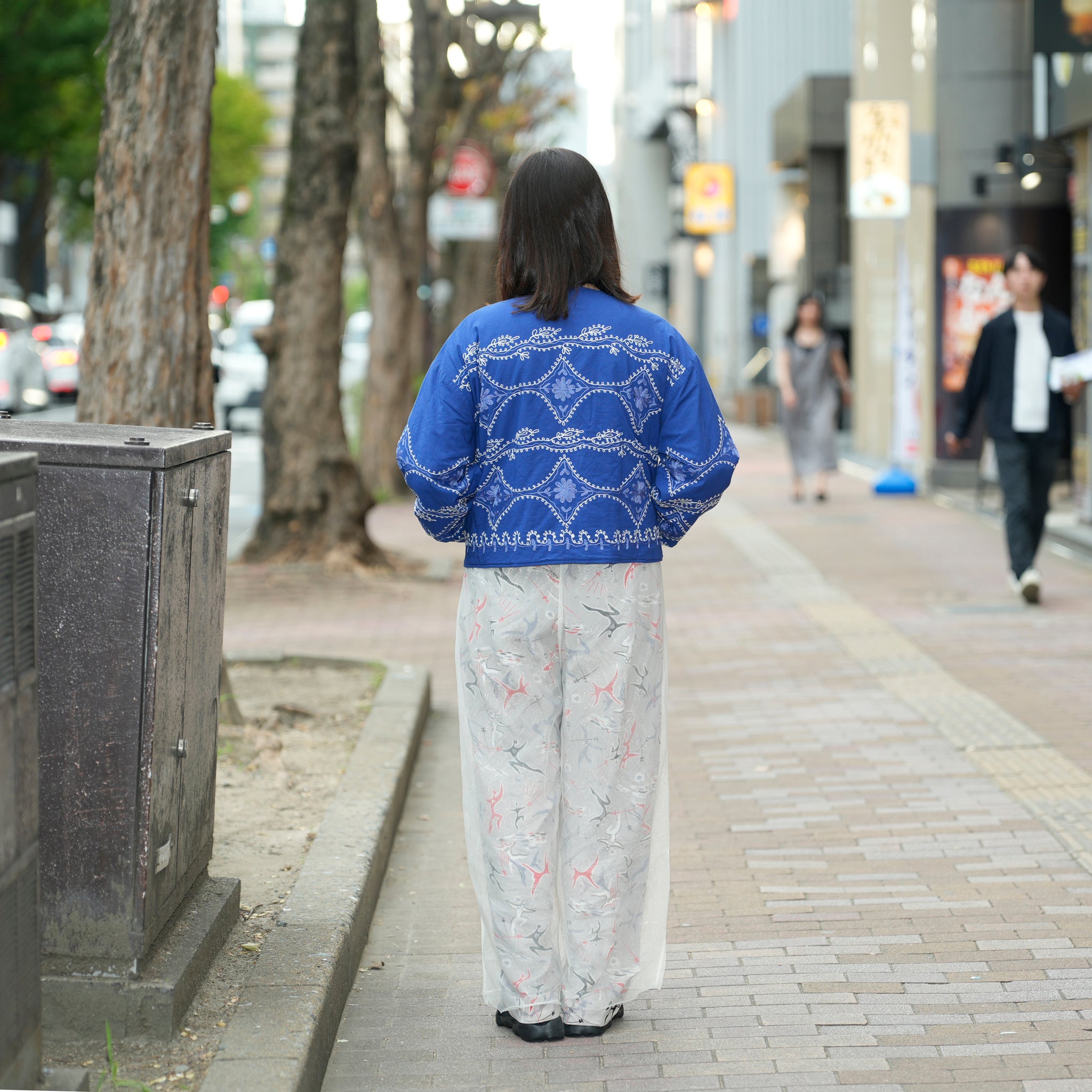 COTTON LINEN AARI EMBROIDERY | Color_Blue | No_020952sa3_blue【SARA MALLIKA_サラマリカ】