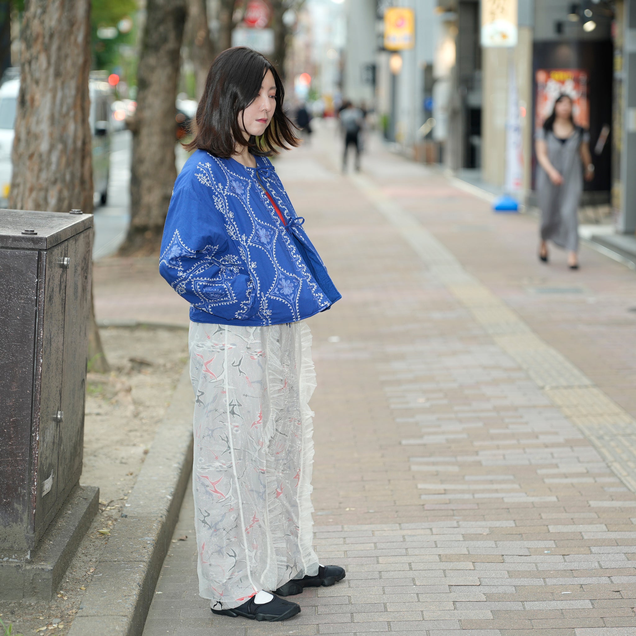 COTTON LINEN AARI EMBROIDERY | Color_Blue | No_020952sa3_blue【SARA MALLIKA_サラマリカ】