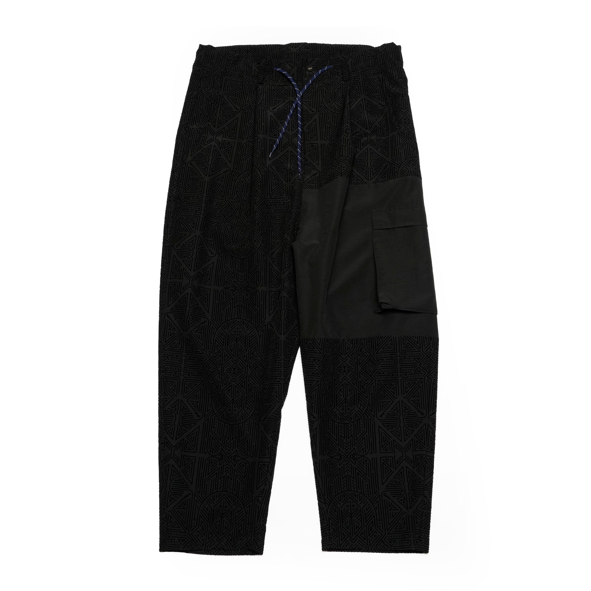 SF25SS-10_Black | Stone Yard Floc Wide Pants | Color:Black【STOF_ストフ】【archive】