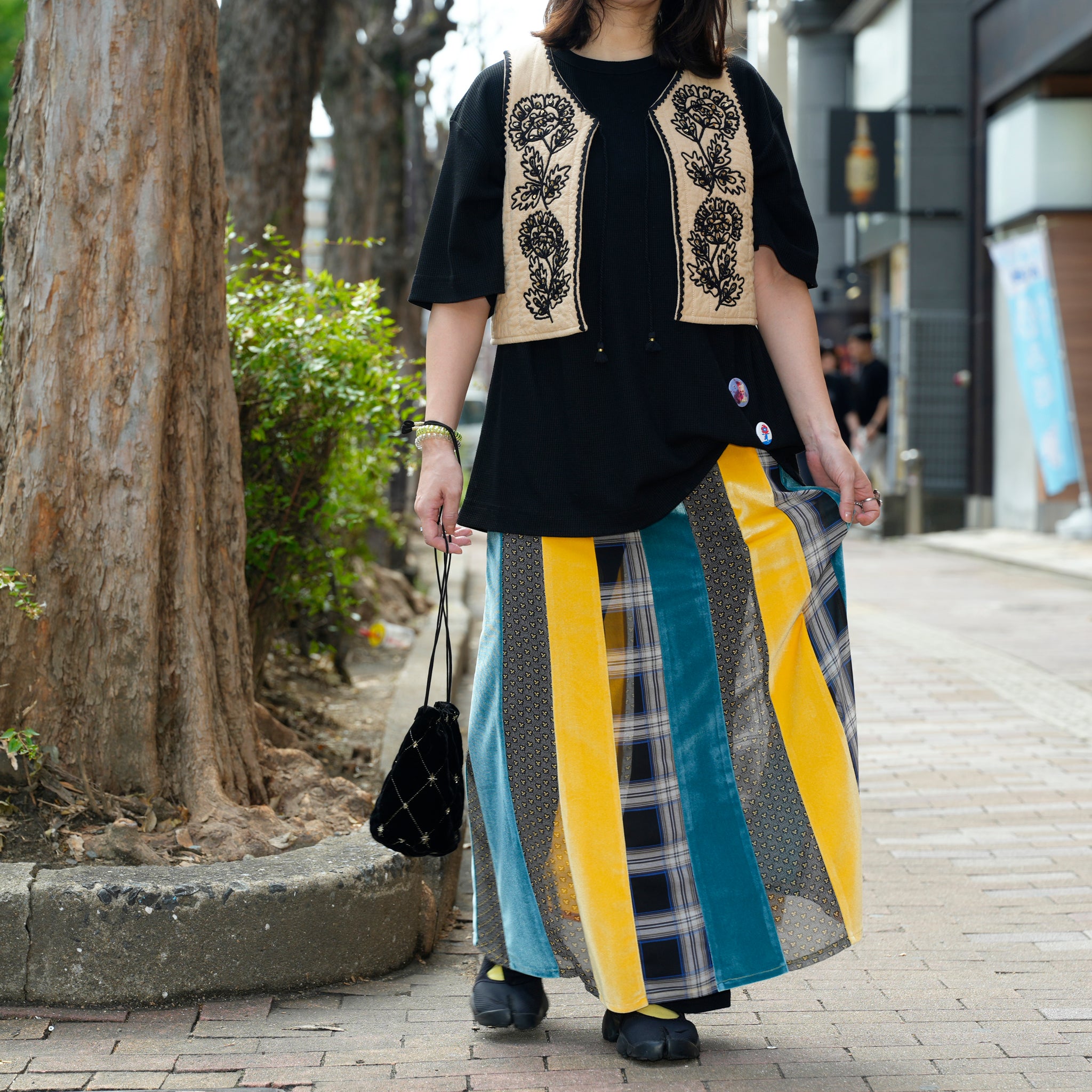 COTTON DORI EMBROIDERY VEST | Color_Beige | No_020952se4_beige【SARA MALLIKA_サラマリカ】