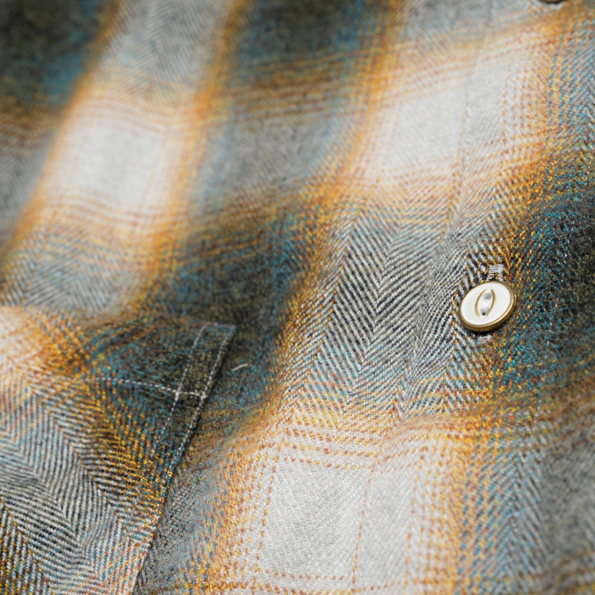 W POCKET SHIRT-OMBRE CHECK | Color_Green | No_wp-03_green【CATTA_カッタ】