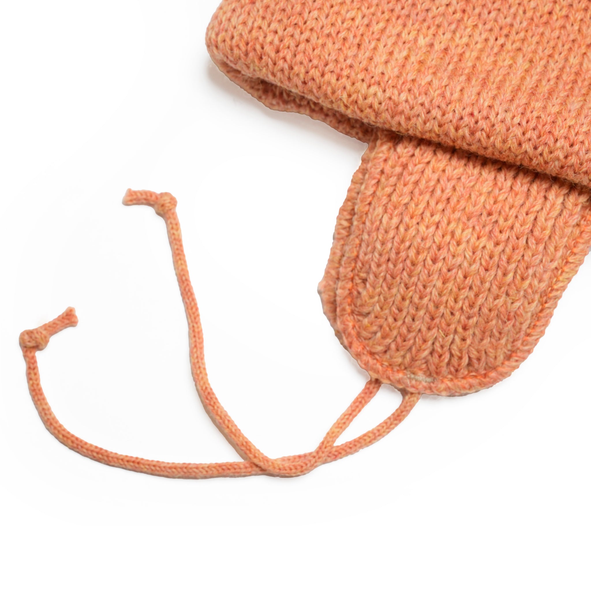 3g Solid Bobcap w/ear Cover&PomPom&Rope | Color_August Peach | No_hl-25fw-0007_mid grey natural【HIGHLAND 2000_ハイランドトゥーサウザンド】【ネコポス選択可能】