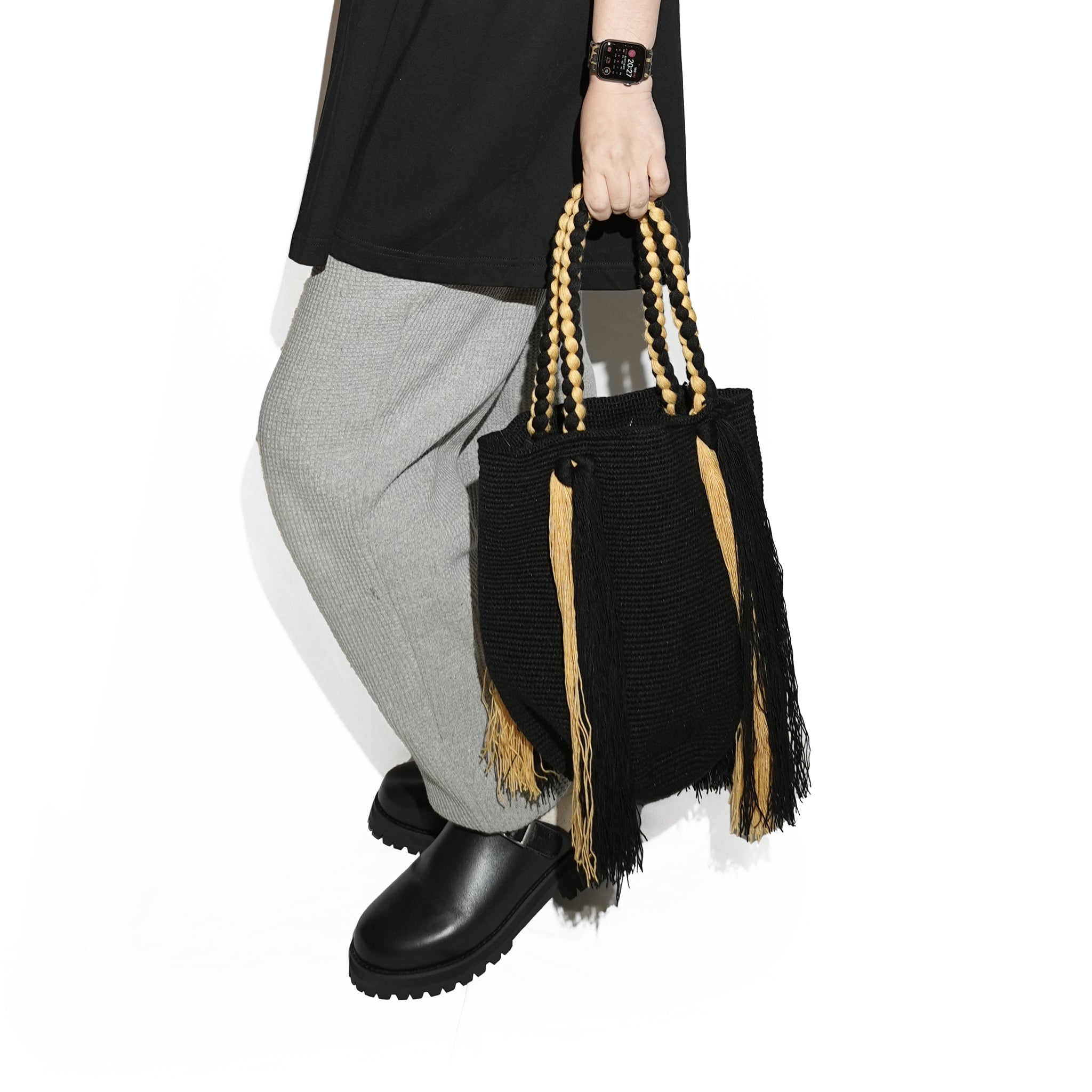 JA-24SS-TRAD2 | TRADITIONAL WAYUU PURSE | Color:#87 Black-#2615 Butter【JARDIN DEL CIELO_ジャーディン デル シエロ】