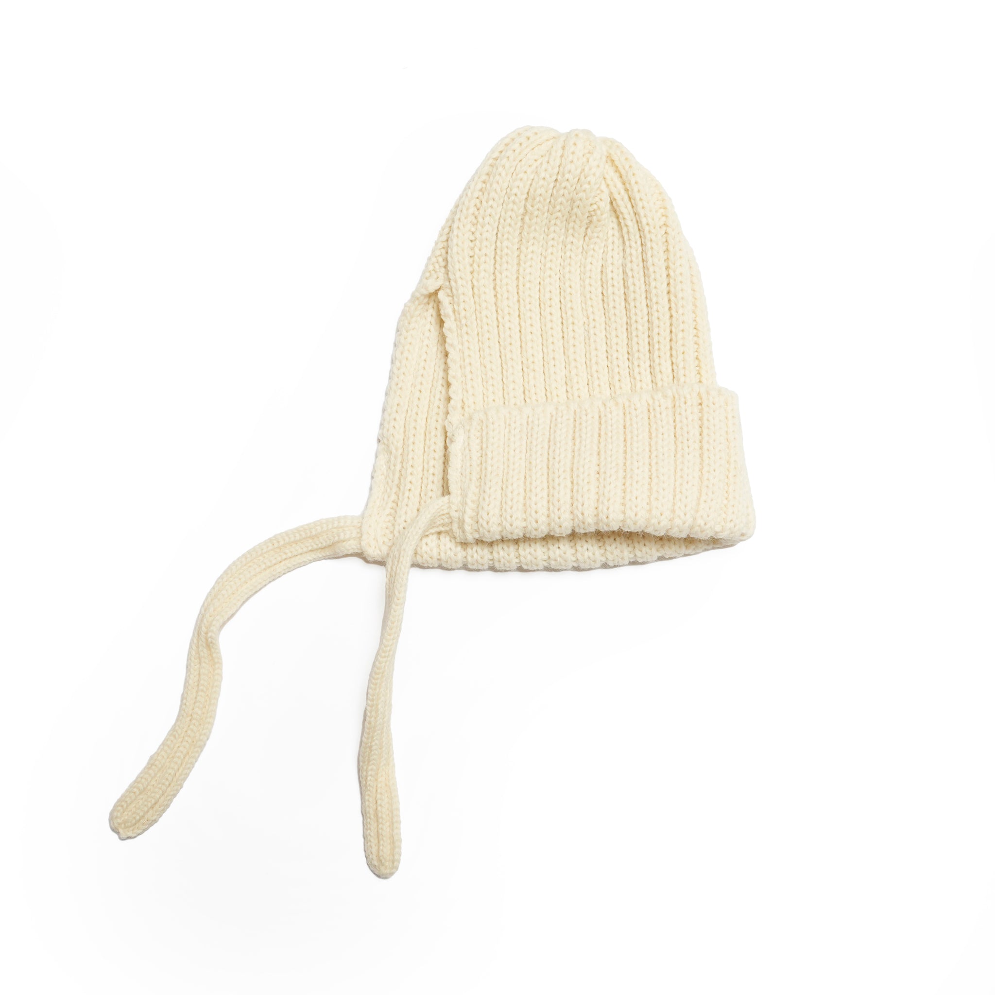 001 Bonnet with 23cm Tassles | Color_Pure Aran | No_hl-25fw-0034_pure aran【HIGHLAND 2000_ハイランドトゥーサウザンド】【ネコポス選択可能】
