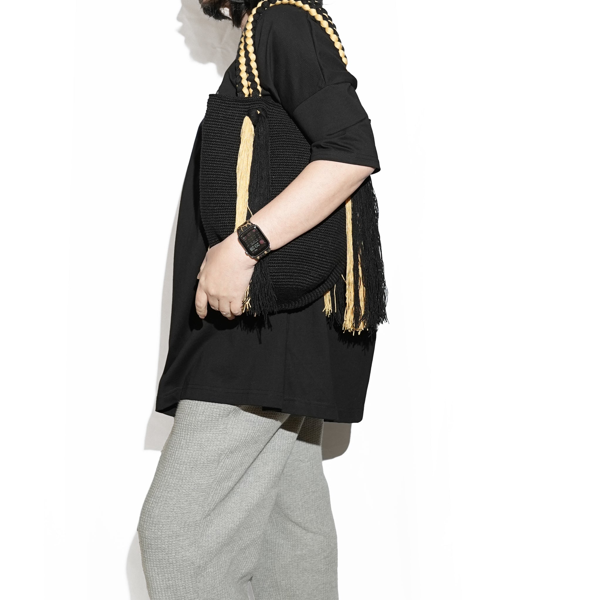 JA-24SS-TRAD2 | TRADITIONAL WAYUU PURSE | Color:#87 Black-#2615 Butter【JARDIN DEL CIELO_ジャーディン デル シエロ】