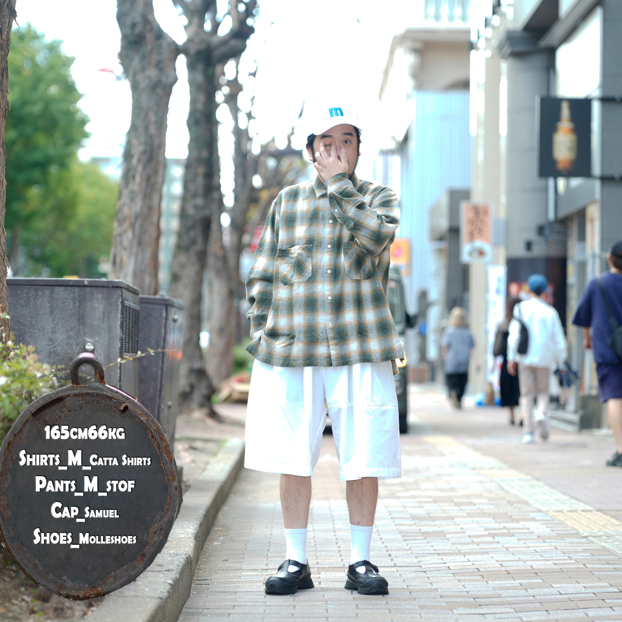 W POCKET SHIRT-OMBRE CHECK | Color_Green | No_wp-03_green【CATTA_カッタ】