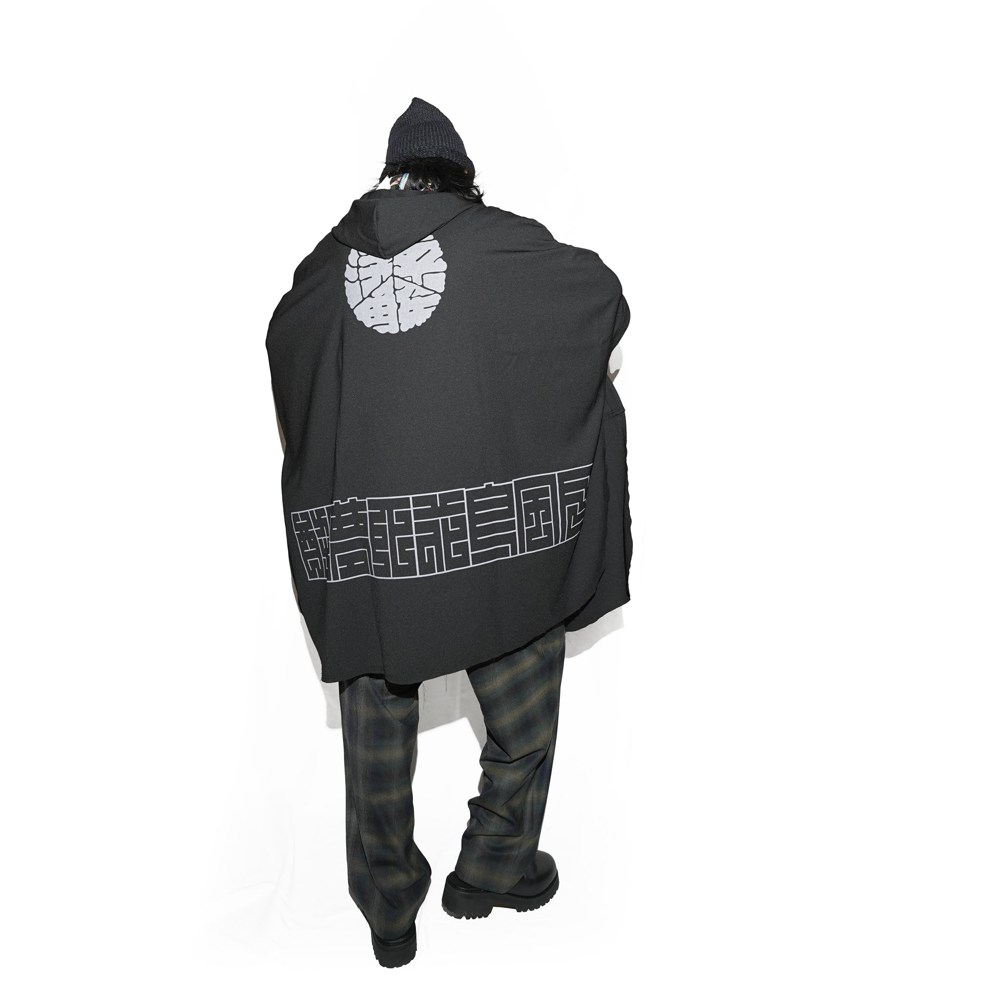 SF24SS-14B | Reflax(R) Happi Poncho Hoodie | Color:Black【STOF_ストフ】【archive】