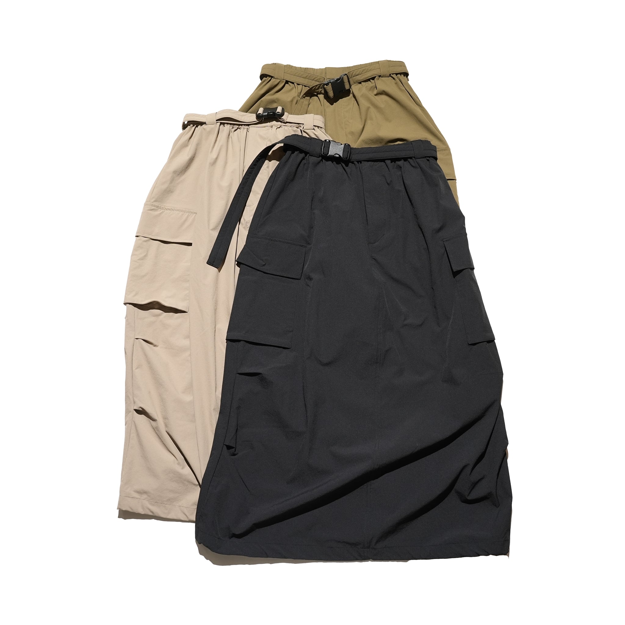 MIL24HSK3091 | AIR RIP CARGO SKIRT – Grayge/Khaki/Black | KHA:KI