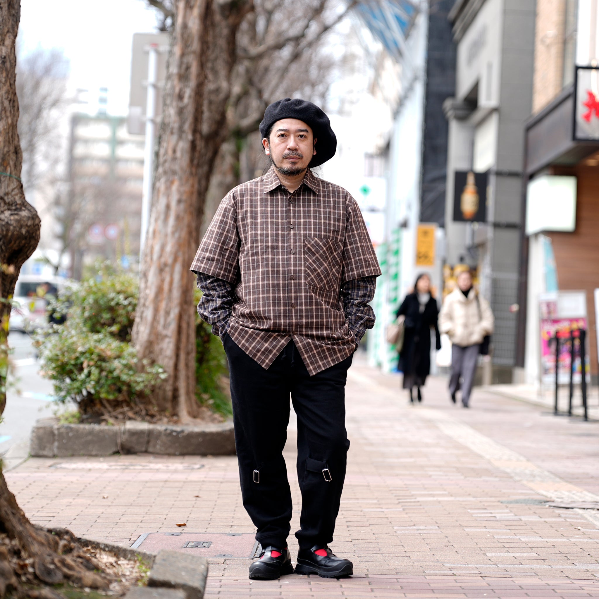 Confiant shirt | Color:Check【ANIELE STROZ】 | FW24ST01