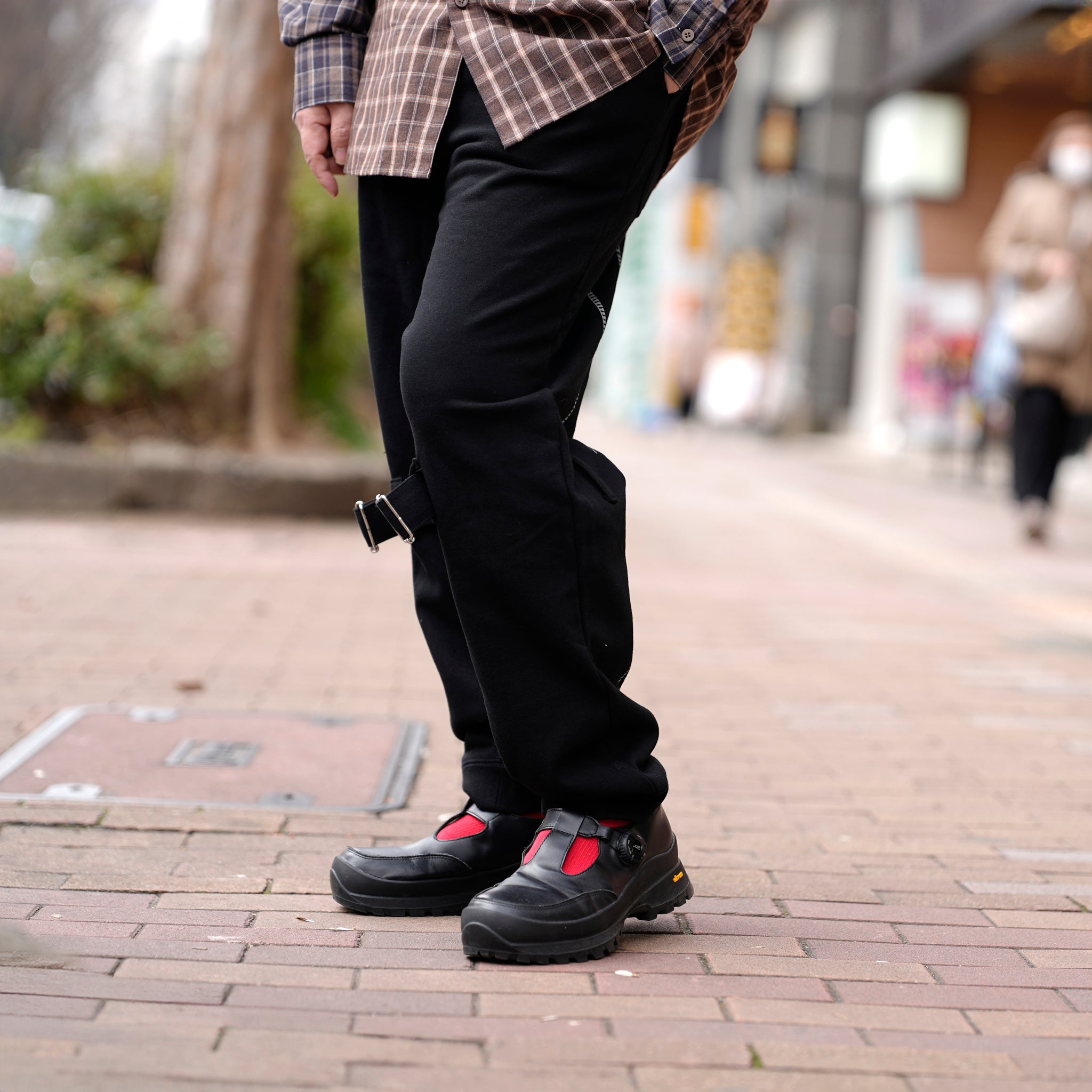 25-1-PT01_Black | BONDAGE SWEAT BOTTOMS | Color:Black【ORIGINAL JOHN_オリジナルジョン】