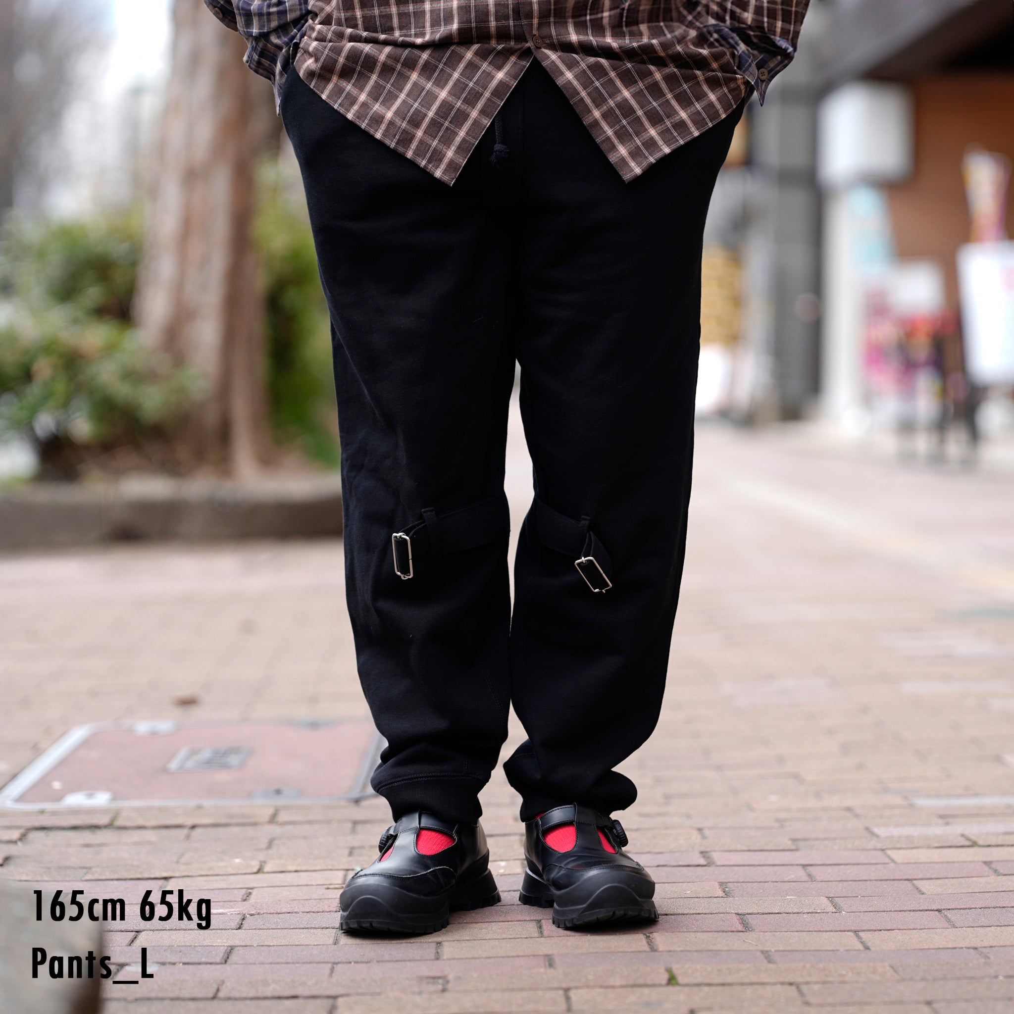 25-1-PT01_Black | BONDAGE SWEAT BOTTOMS | Color:Black【ORIGINAL JOHN_オリジナルジョン】