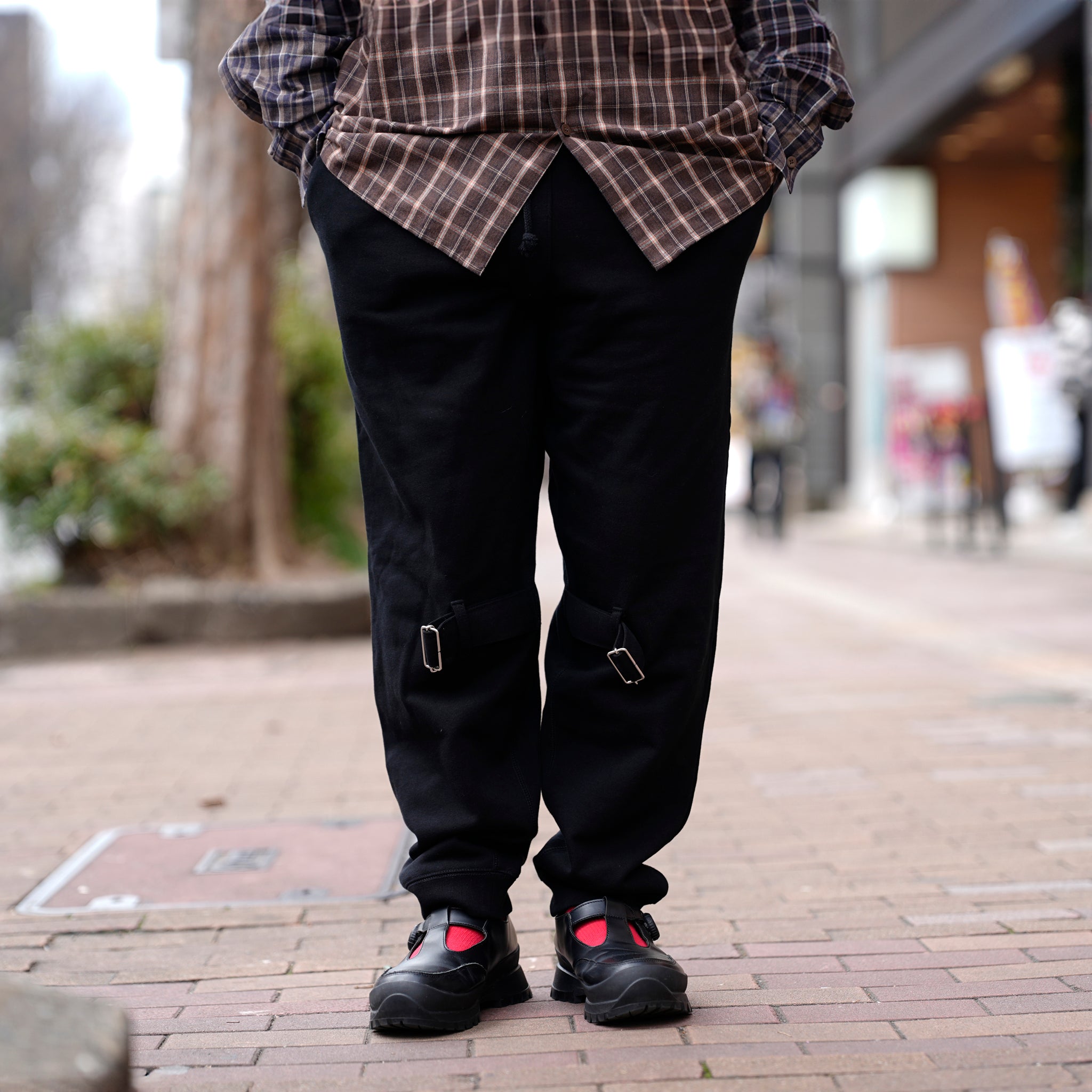 25-1-PT01_Black | BONDAGE SWEAT BOTTOMS | Color:Black【ORIGINAL JOHN_オリジナルジョン】