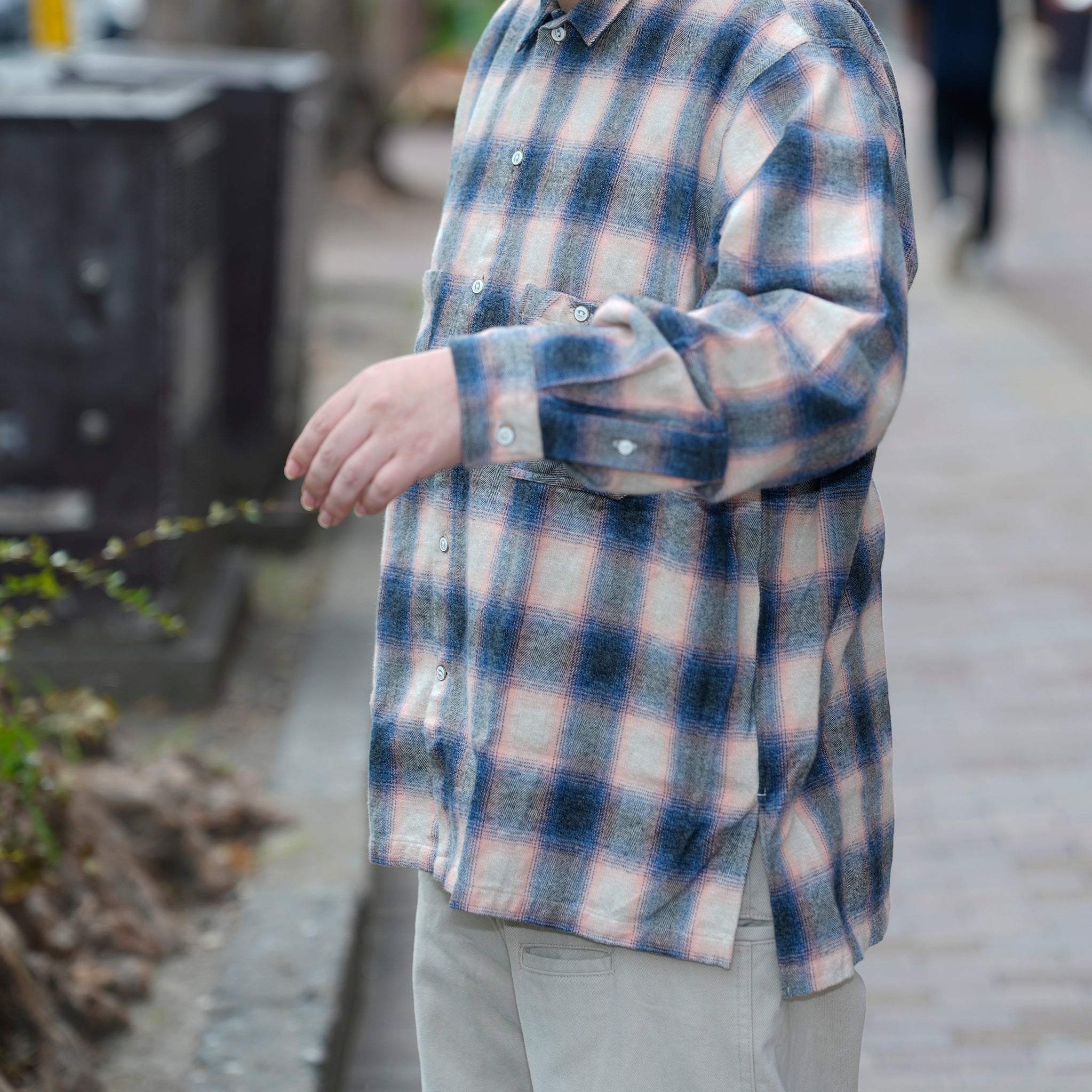 W POCKET SHIRT-OMBRE CHECK | Color_Pink | No_wp-03_pink【CATTA_カッタ】