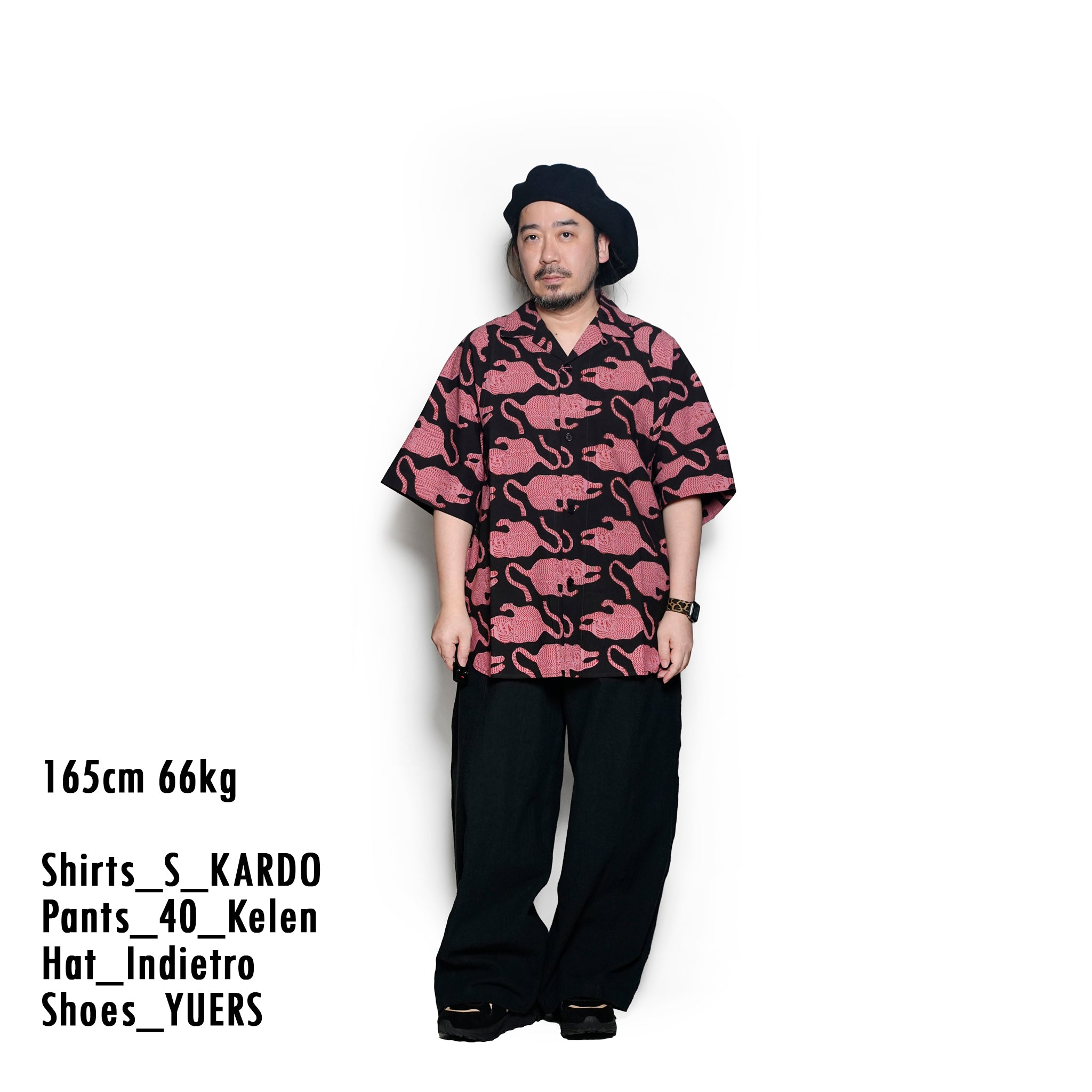 YUSUKE_Block Print Bp69 Coral | | Color:Block Print Bp69 Coral【KARDO_カルド】【archive】
