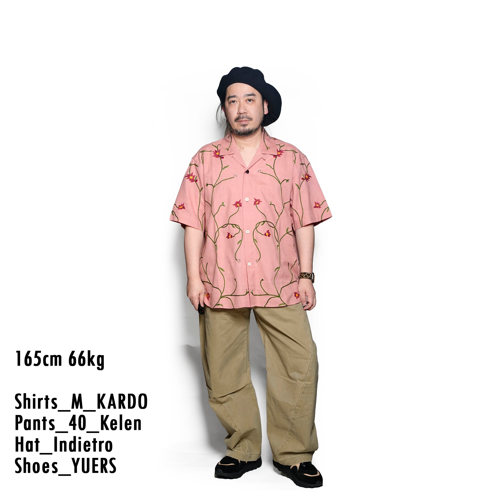 RONEN_Embroidery Emb19 Coral | | Color:Embroidery Emb19 Coral【KARDO_カルド】【archive】