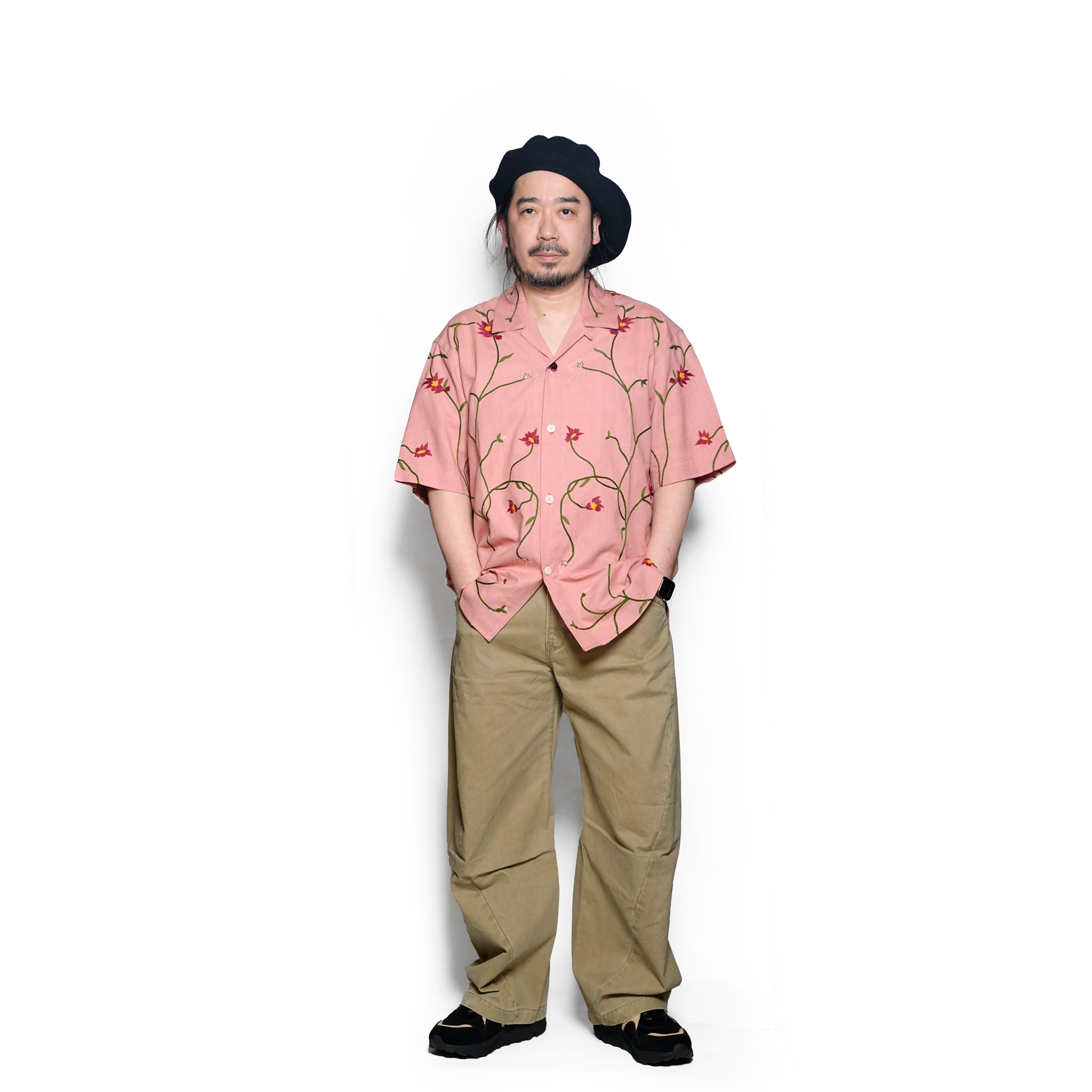 RONEN_Embroidery Emb19 Coral | | Color:Embroidery Emb19 Coral【KARDO_カルド】【archive】