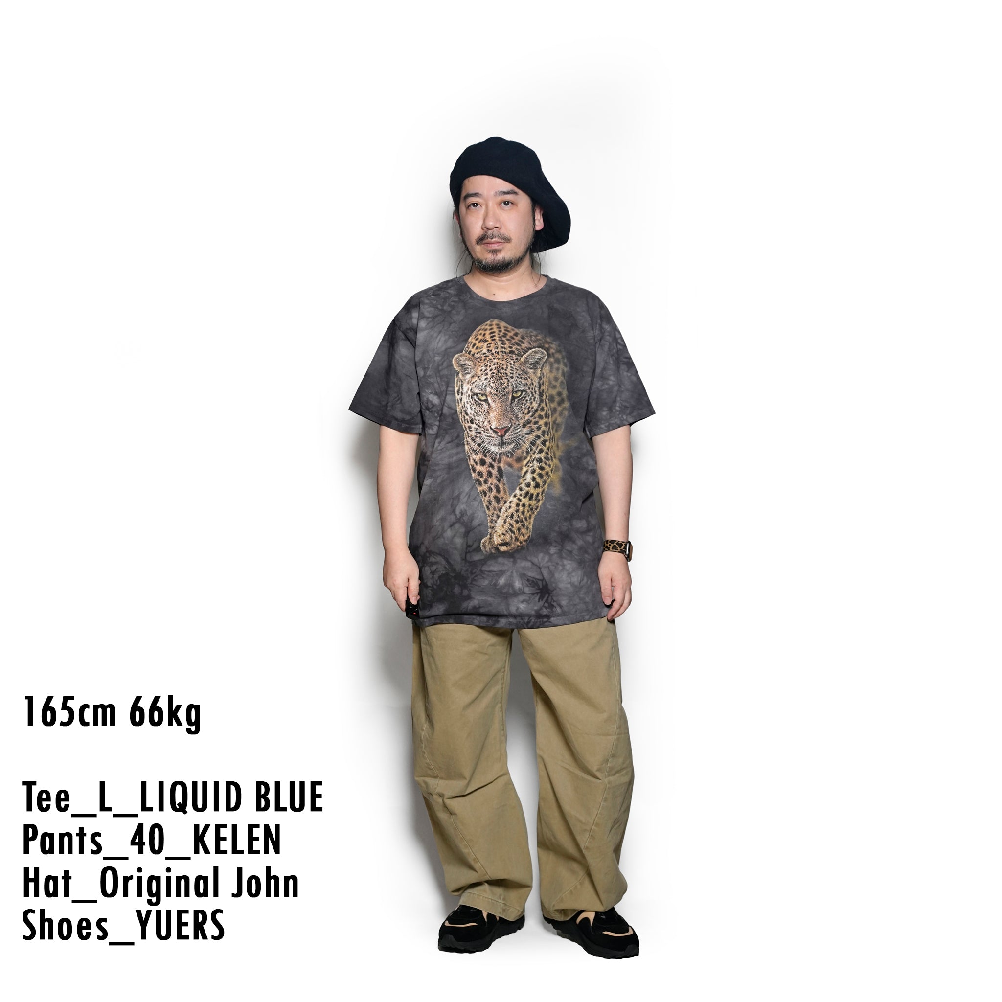 Tie-Dye Savage Zoo TEE | Color:Animal Black | 104944【THE MOUNTAIN】【LIQUID BLUE】