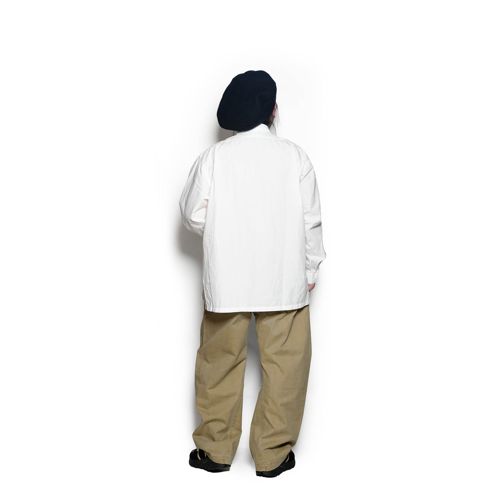 WP-02_White | W POCKET SHIRT-NATURAL WASHER | Color:White【CATTA SHIRTS_カッタ シャツ】