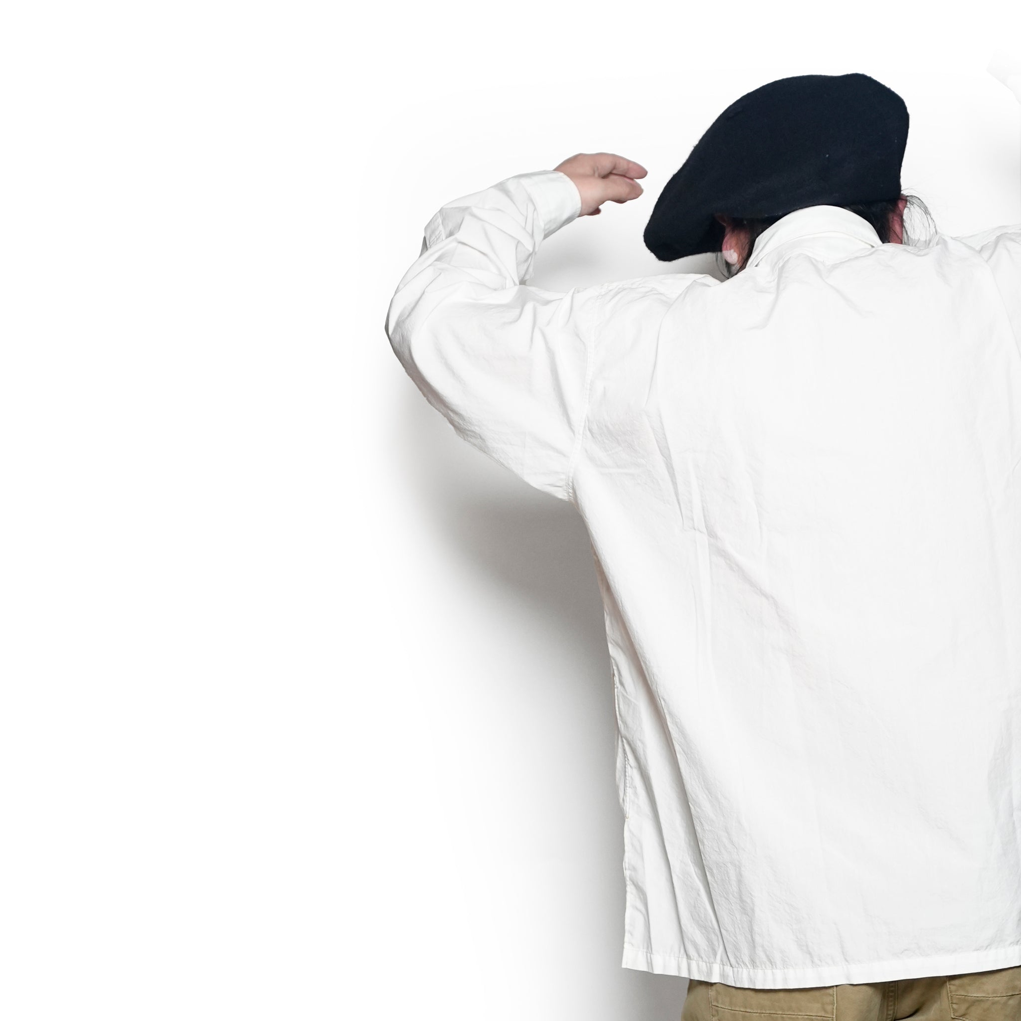 WP-02_White | W POCKET SHIRT-NATURAL WASHER | Color:White【CATTA SHIRTS_カッタ シャツ】