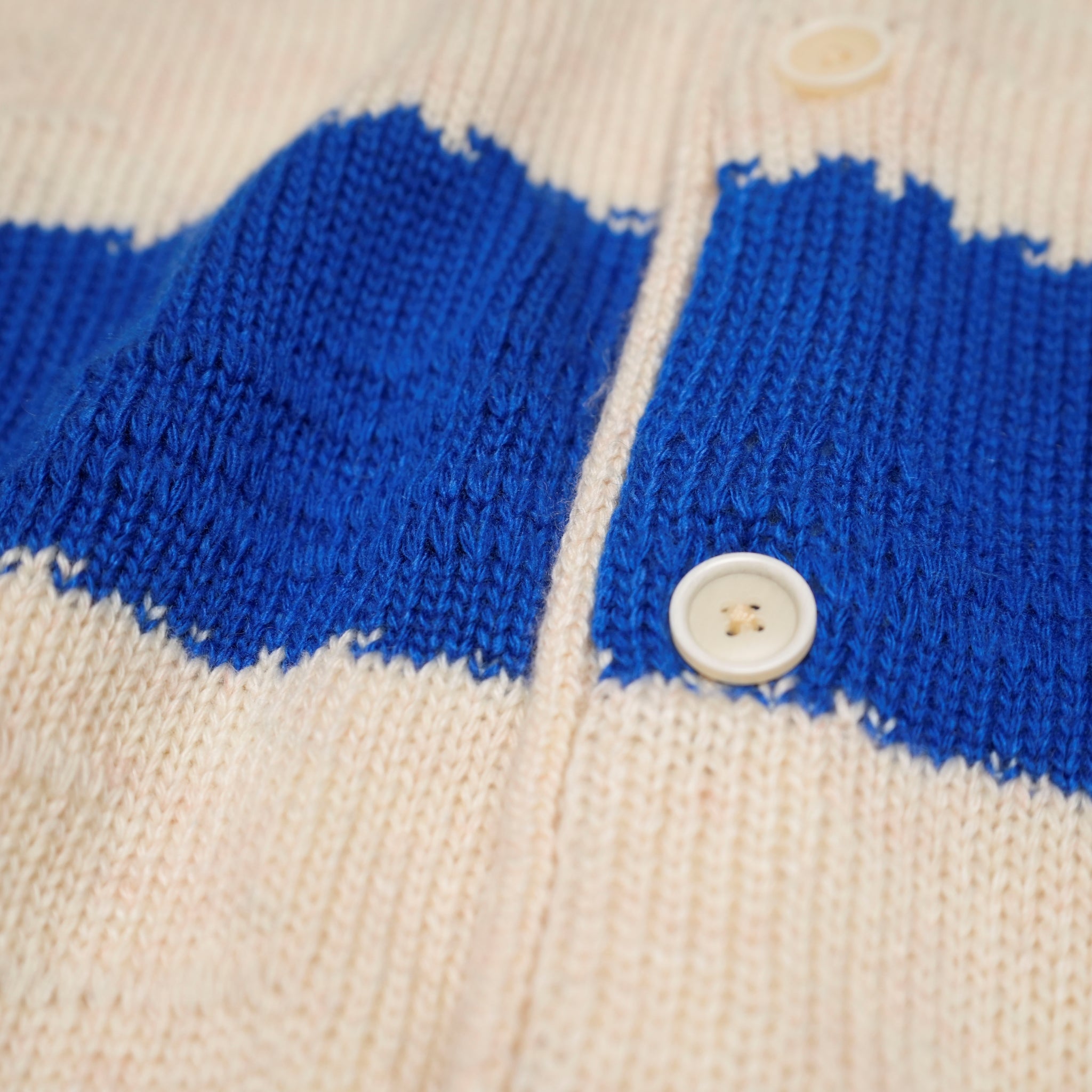 Pla24awkt05-1_Blue/Beige | L/s knit stripe shirt | Color:Blue/Beige【PLATEAU STUDIO_プラトー スタジオ】
