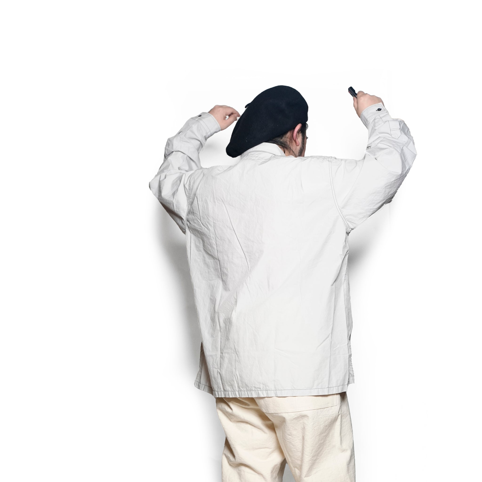 WP-02_Gray | W POCKET SHIRT-NATURAL WASHER | Color:Gray【CATTA SHIRTS_カッタ シャツ】