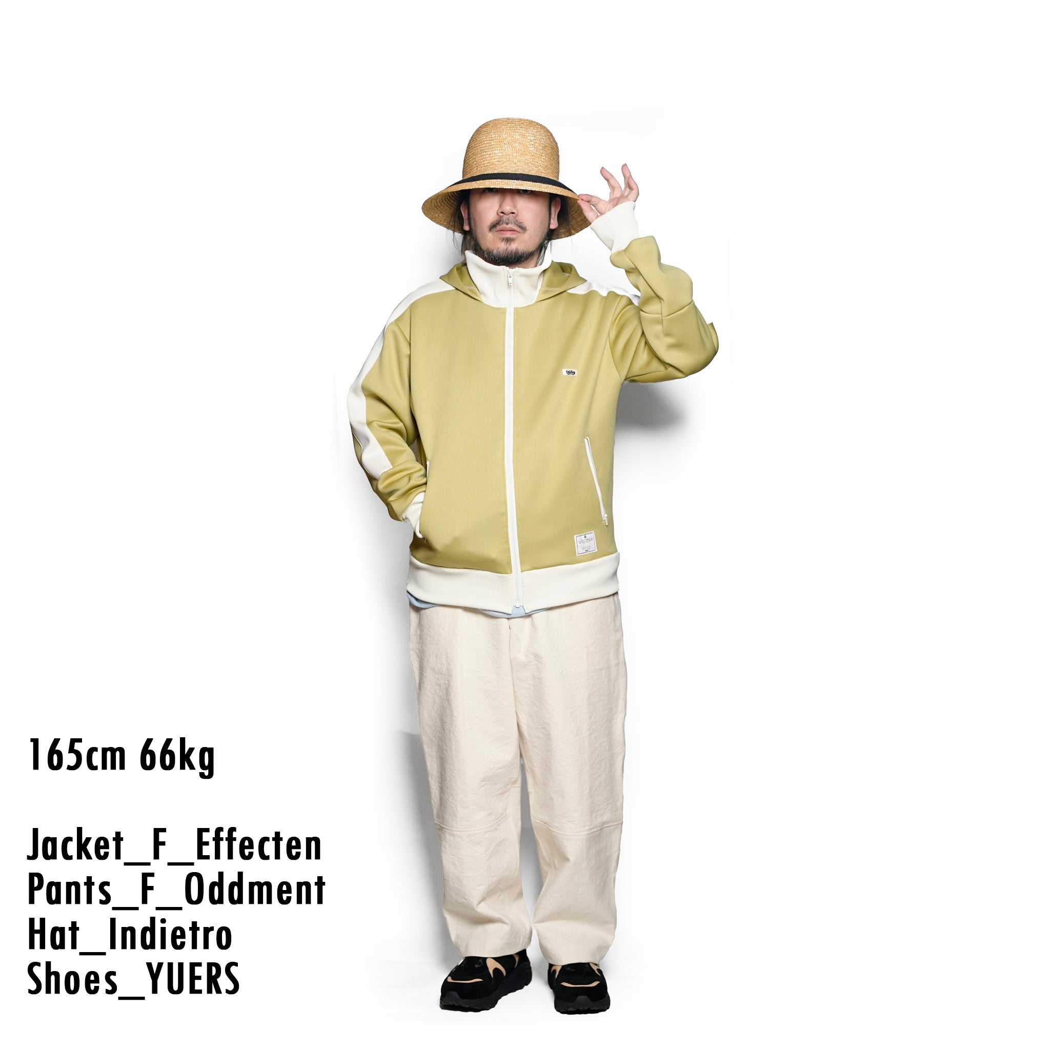 efmm-15_Pistàcchio | High Neck Zip Hoodie | Color:Pistàcchio【EFFECTEN_エフェクテン】【archive】