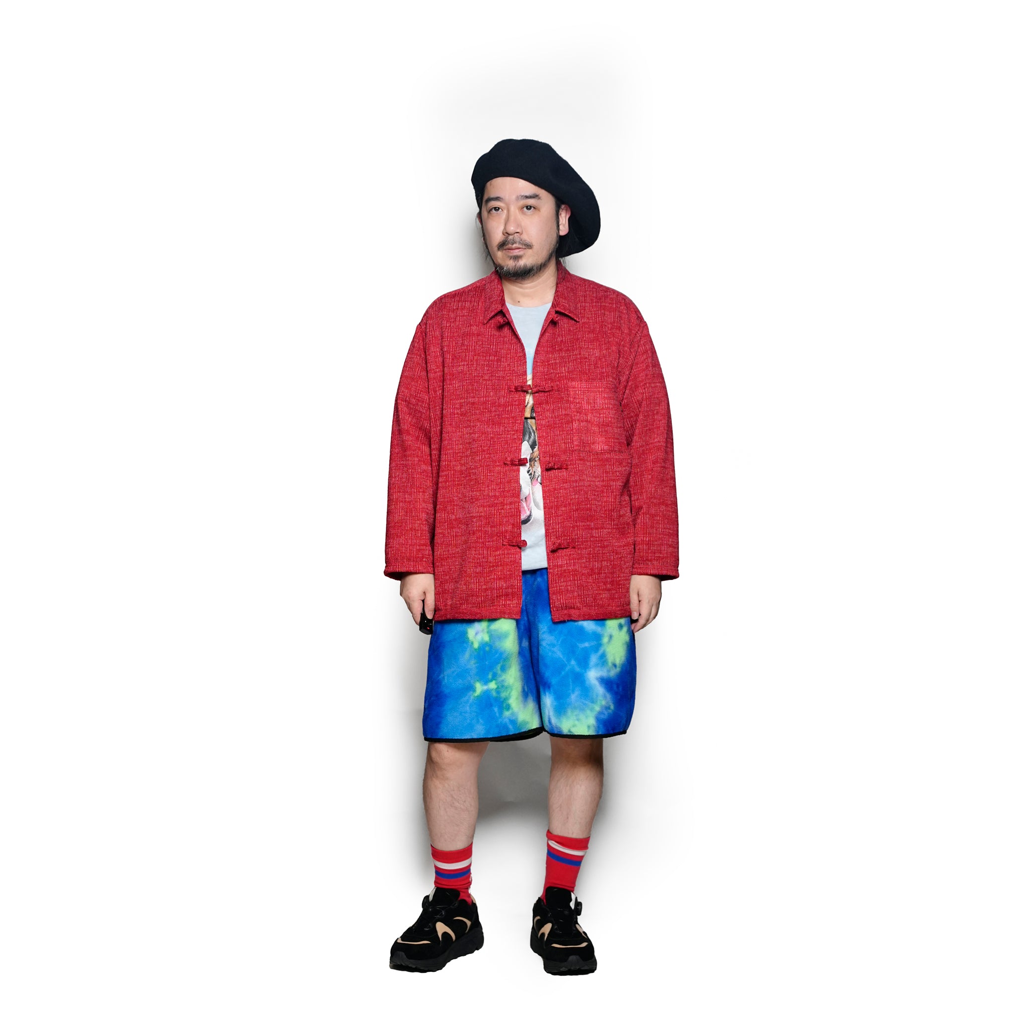 efmm-18_Red | China Knit Shirts | Color:Red【EFFECTEN_エフェクテン】【archive】