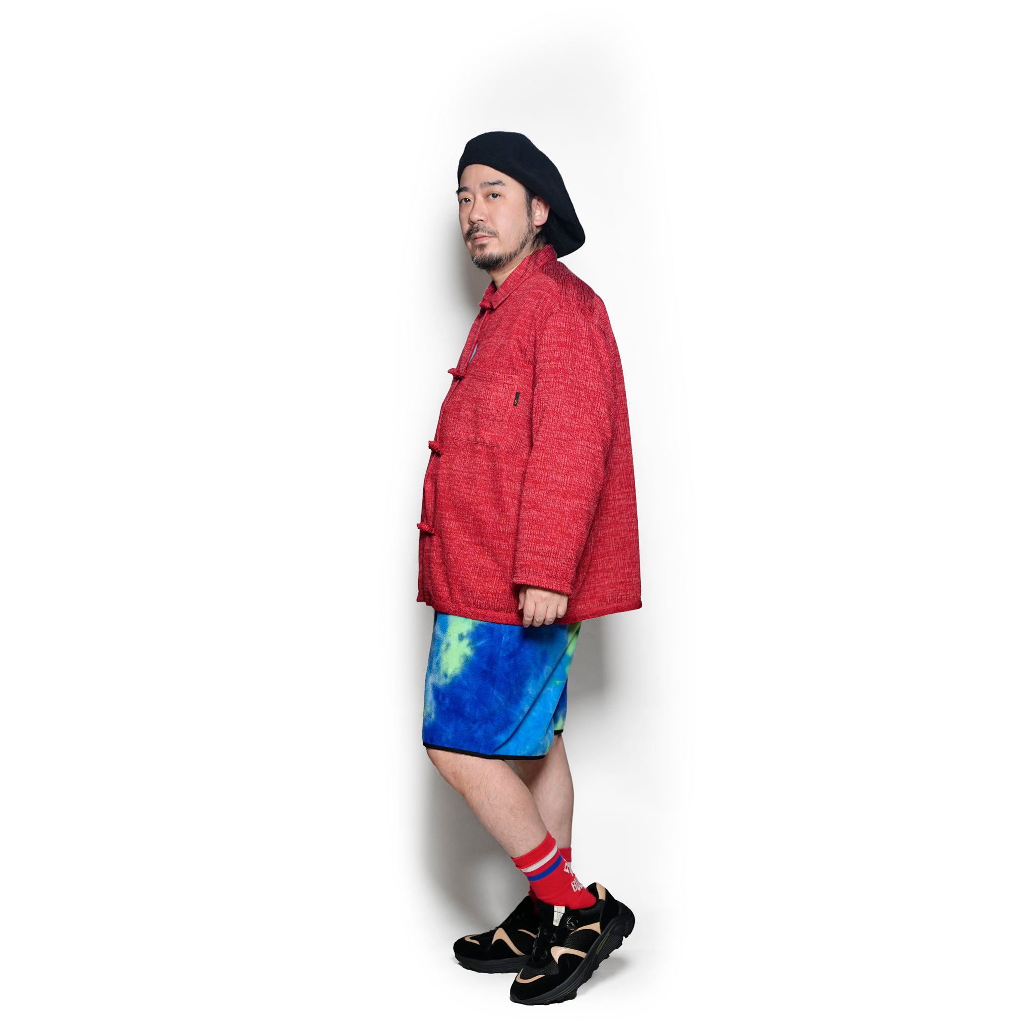 efmm-18_Red | China Knit Shirts | Color:Red【EFFECTEN_エフェクテン】【archive】