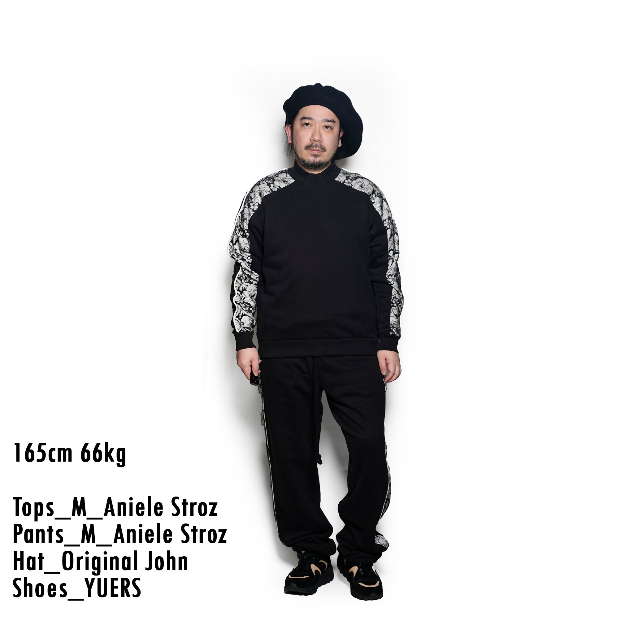 Soft power pants | Color:Black【ANIELE STROZ】 | FW24PT01