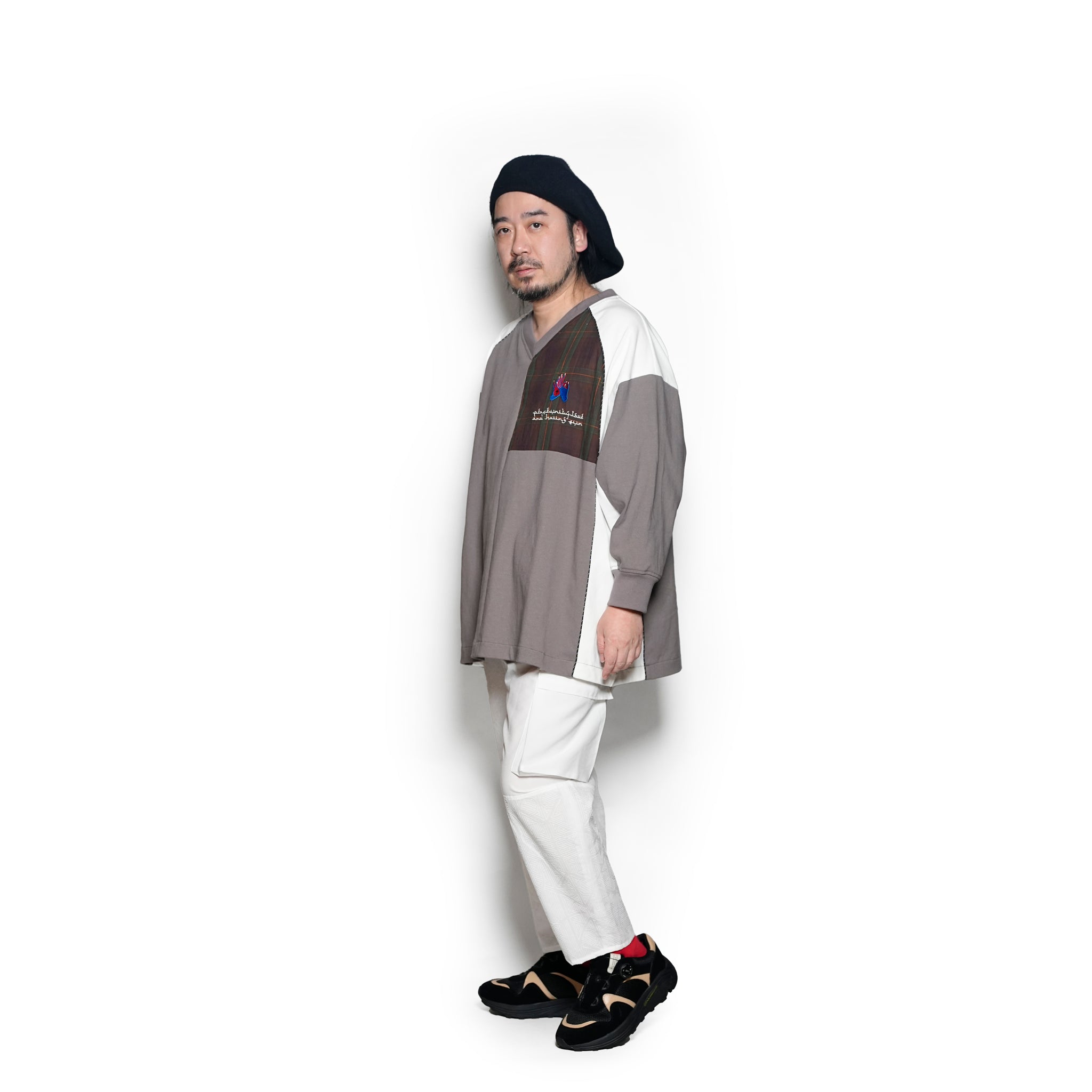 SF25SS-10_White | Stone Yard Floc Wide Pants | Color:White【STOF_ストフ】