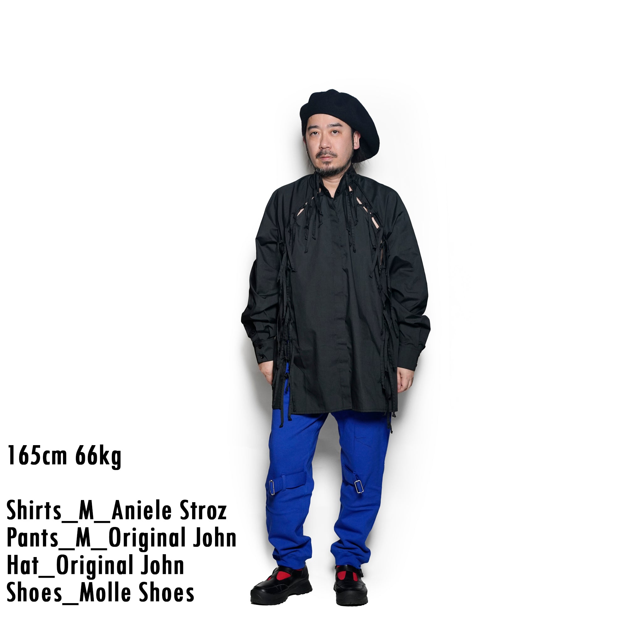 25-1-PT01_Blue | BONDAGE SWEAT BOTTOMS | Color:Blue【ORIGINAL JOHN_オリジナルジョン】