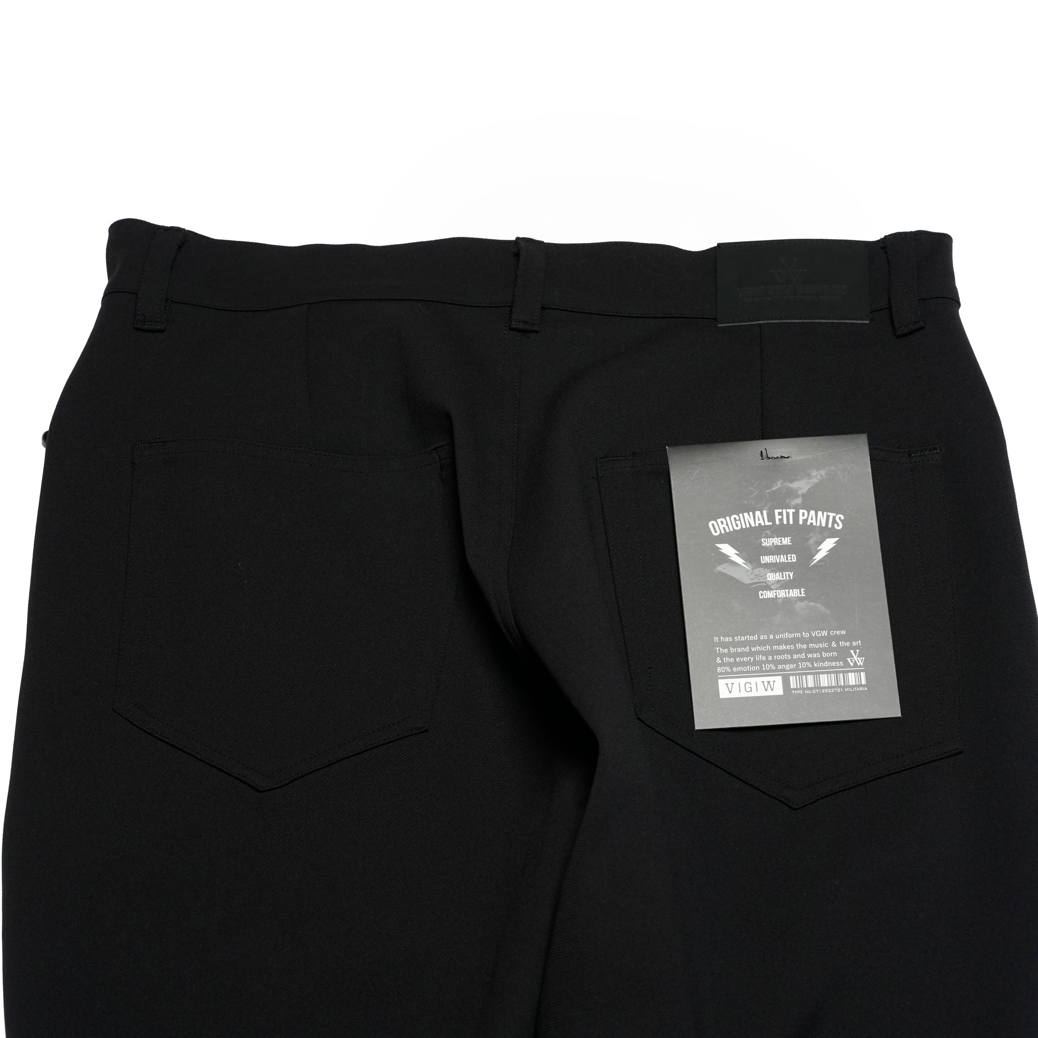 VG-PT-437_Black | Defective stretch pants | Color:Black【VIRGOwearworks_ヴァルゴウェアワークス】【archive】