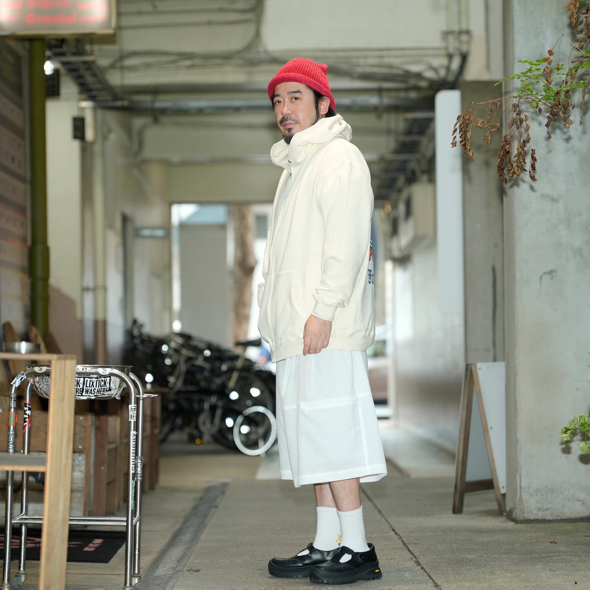C2612901 | FLOWER EYES ZIP PARKA | Color_01-NATURAL |【NASNGWAM_ナスングワム】