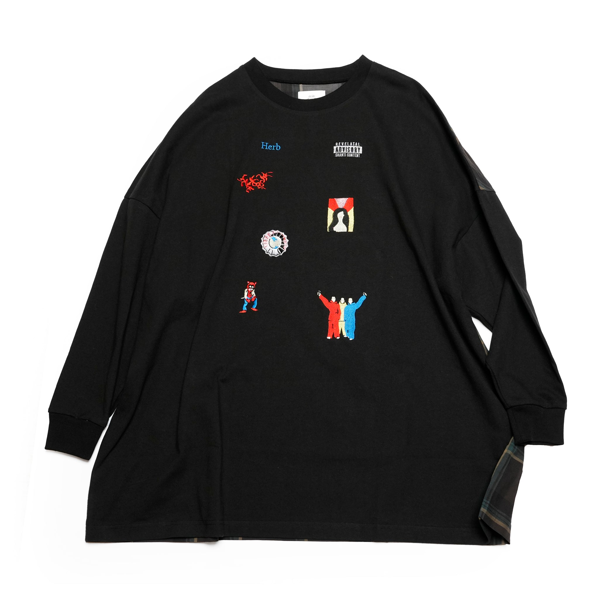 SF25SS-21A_Black | Edition Embroi L/S Tee | Color:Black【STOF_ストフ】【archive】