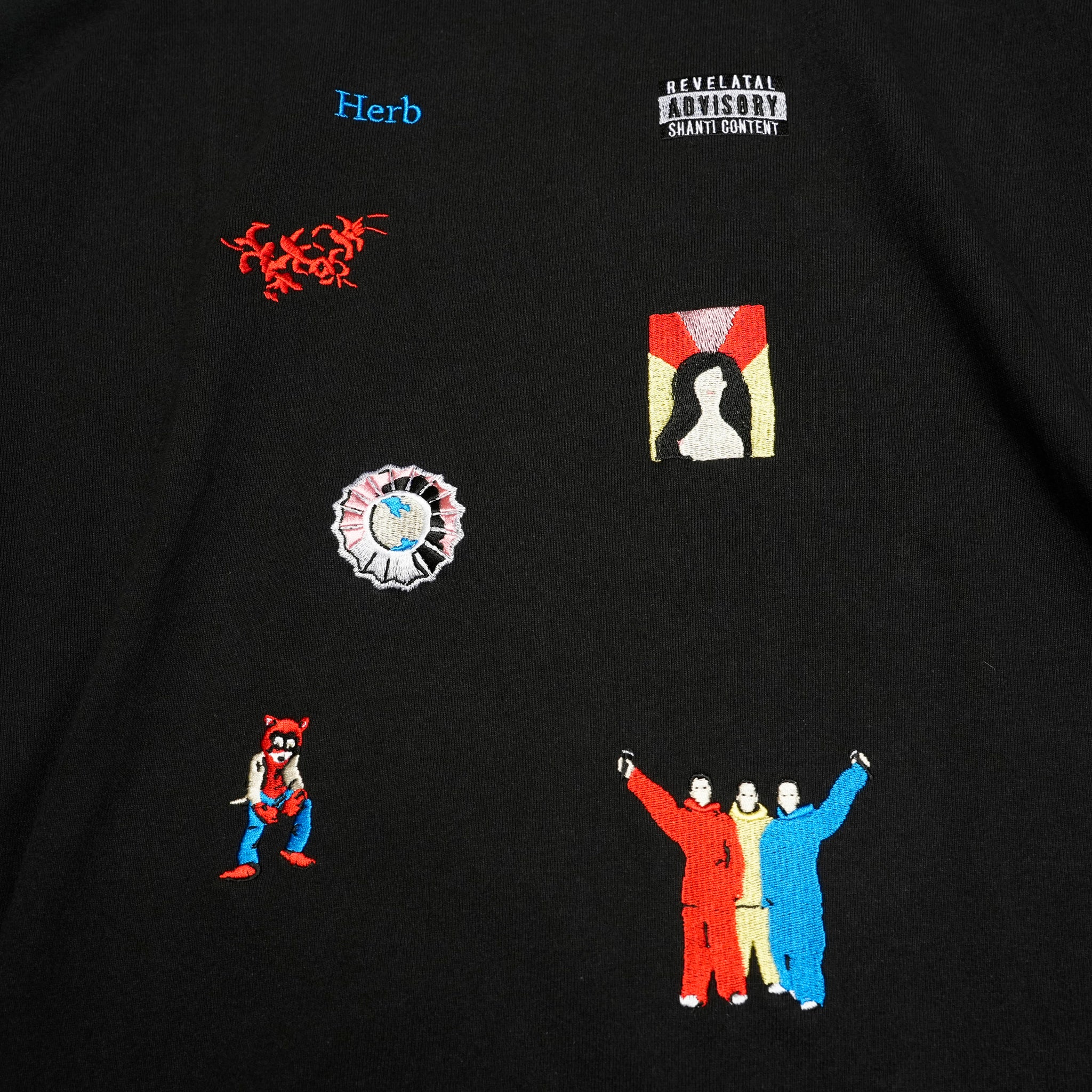 SF25SS-21A_Black | Edition Embroi L/S Tee | Color:Black【STOF_ストフ】【archive】