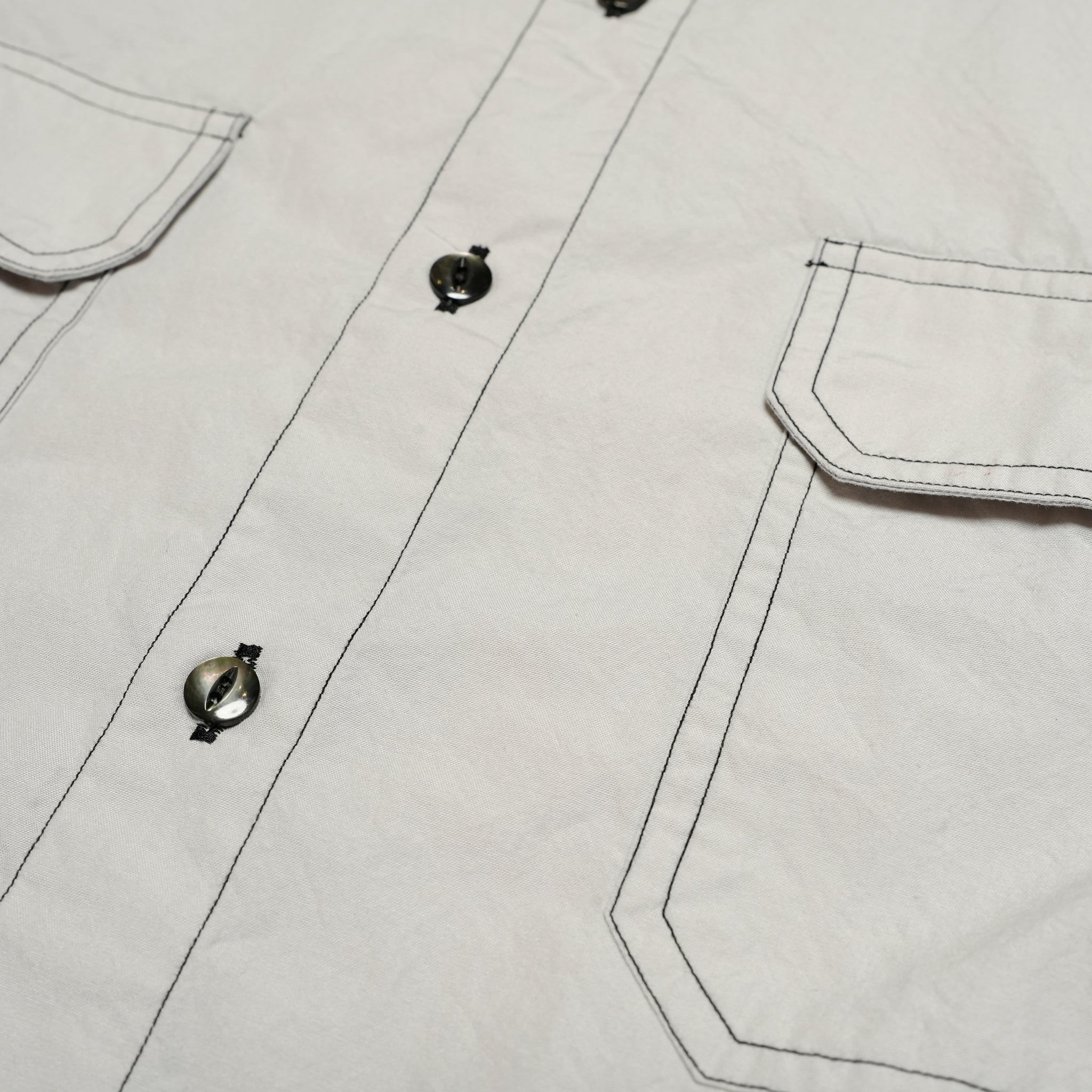 WP-02_Gray | W POCKET SHIRT-NATURAL WASHER | Color:Gray【CATTA SHIRTS_カッタ シャツ】